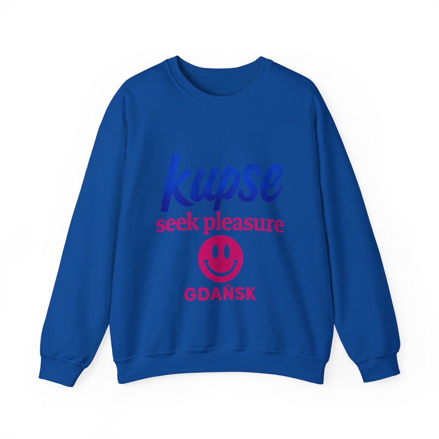 Bluza unisex z grafiką Kup Se Seek Pleasure – klasyczny crewneck i miejski styl