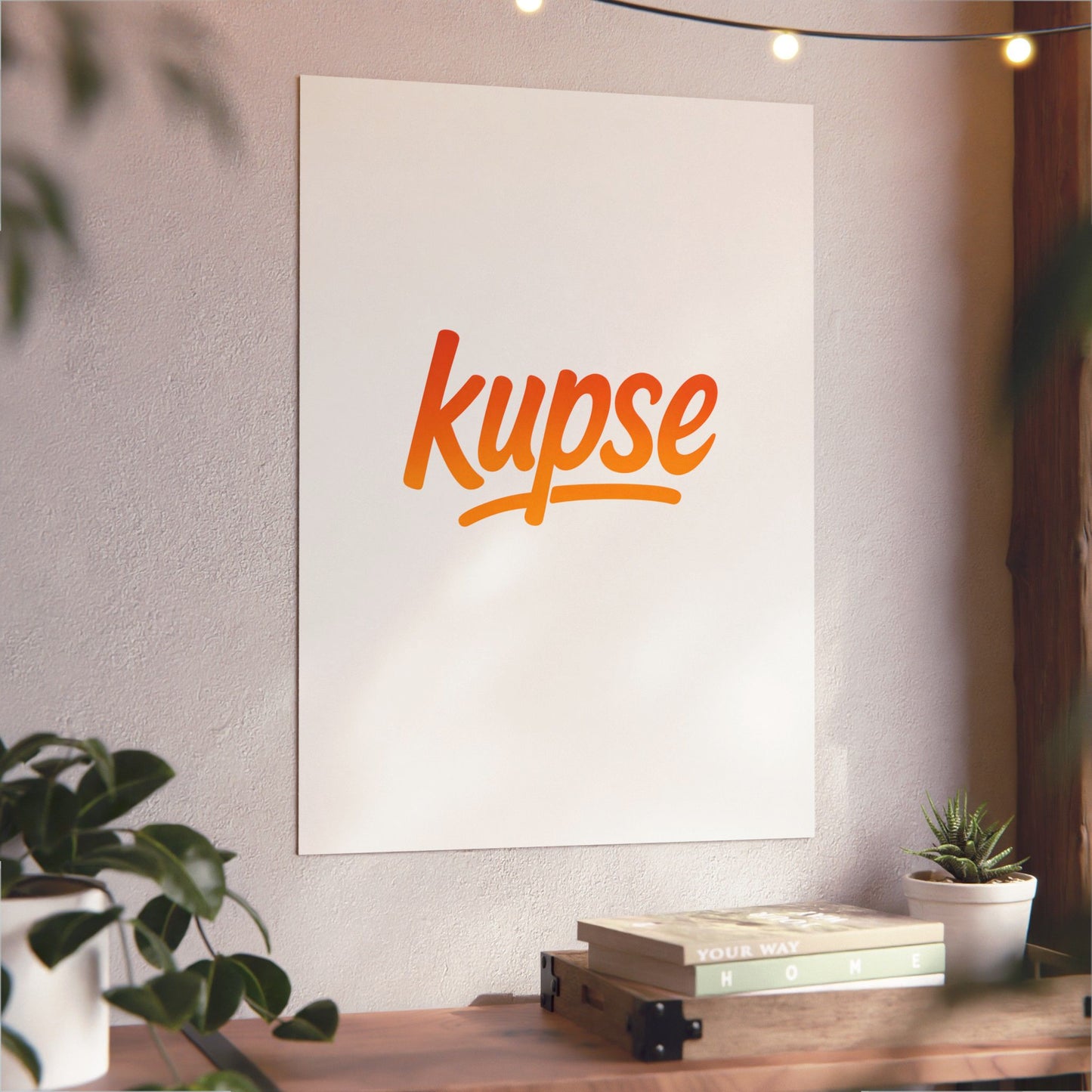 Obraz na panelu aluminiowym Kupse Logo Orange – trwały wydruk w stylu Kup Se