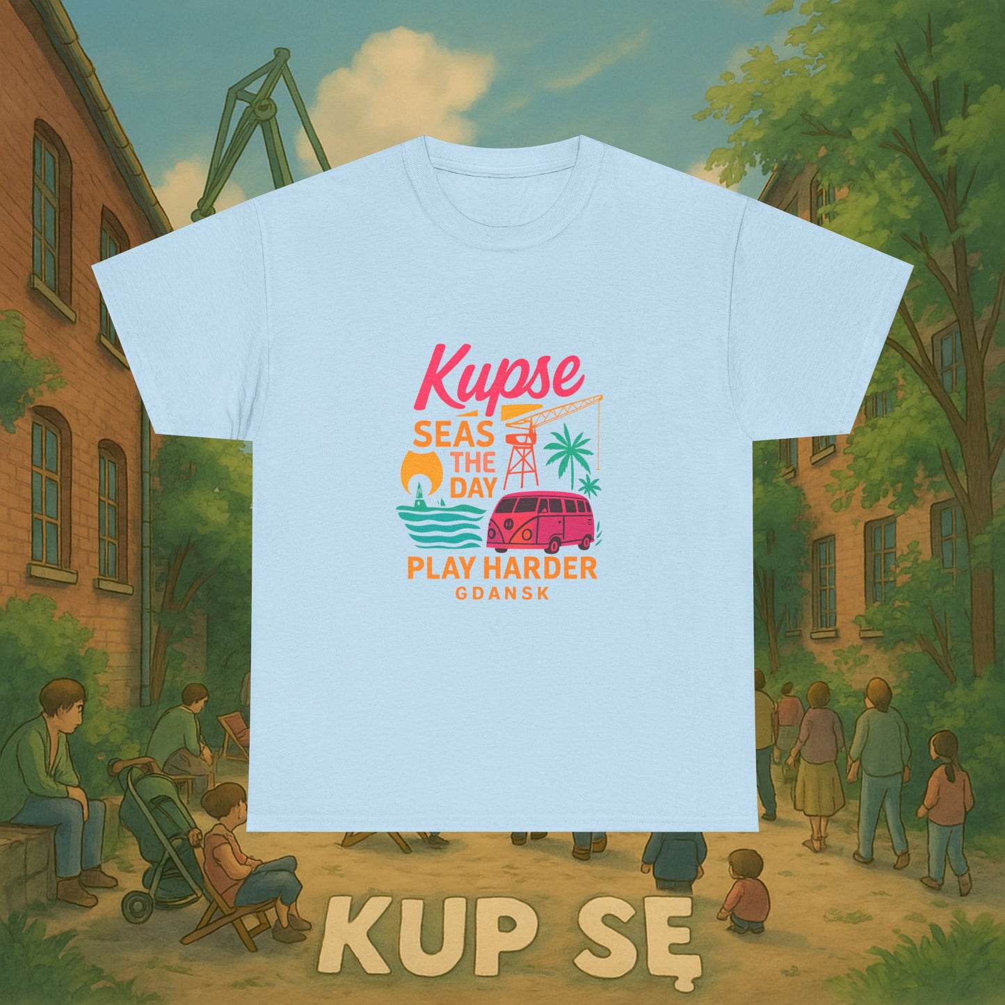 KupSe Play Harder Style t-shirt - Unisex Heavy Cotton Tee