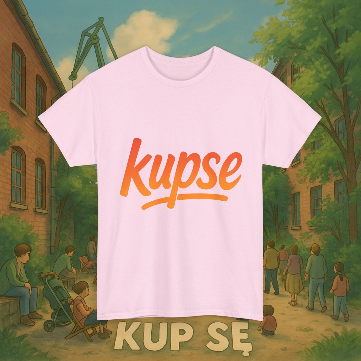 KupSe Logo Orange Style t-shirt - Unisex Heavy Cotton Tee