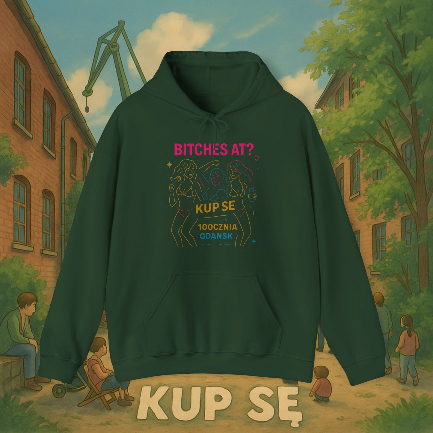 Unisex Heavy Blend Hoodie – Bi*ches at? – Kup Se