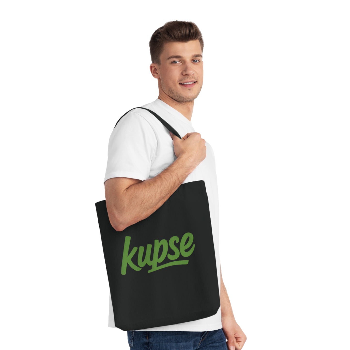 Tkana Torba na Ramię Kup Se Logo Green – Styl i Ekologia w Jednym