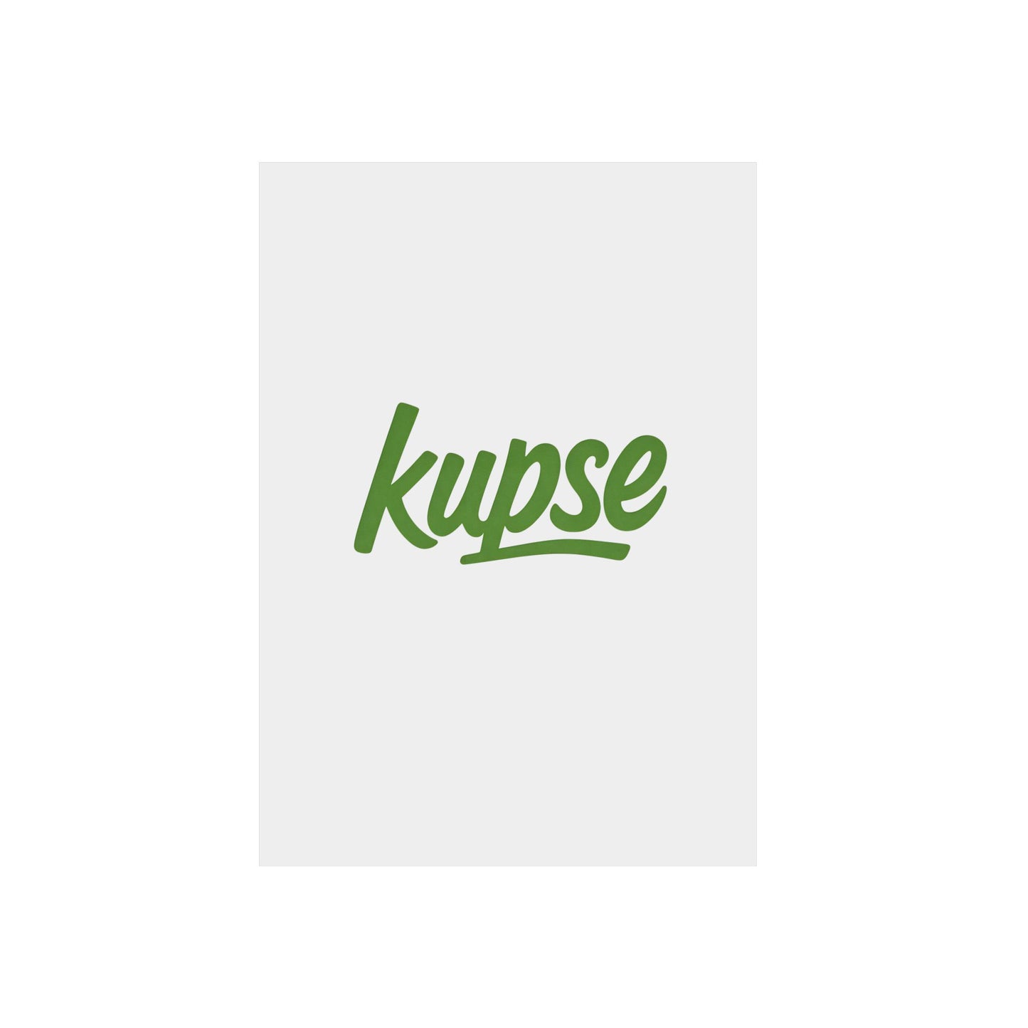 Obraz na panelu aluminiowym Kupse Logo Green – trwały wydruk w stylu Kup Se