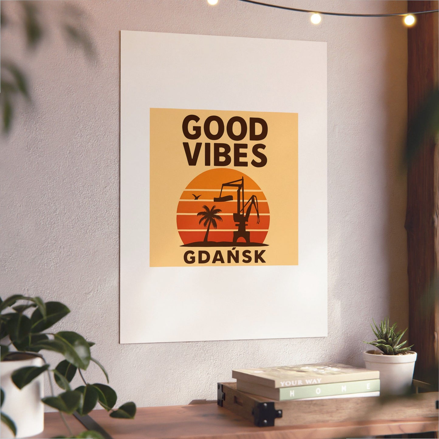 Obraz na panelu aluminiowym Good Vibes Desert – trwały wydruk w stylu Kup Se