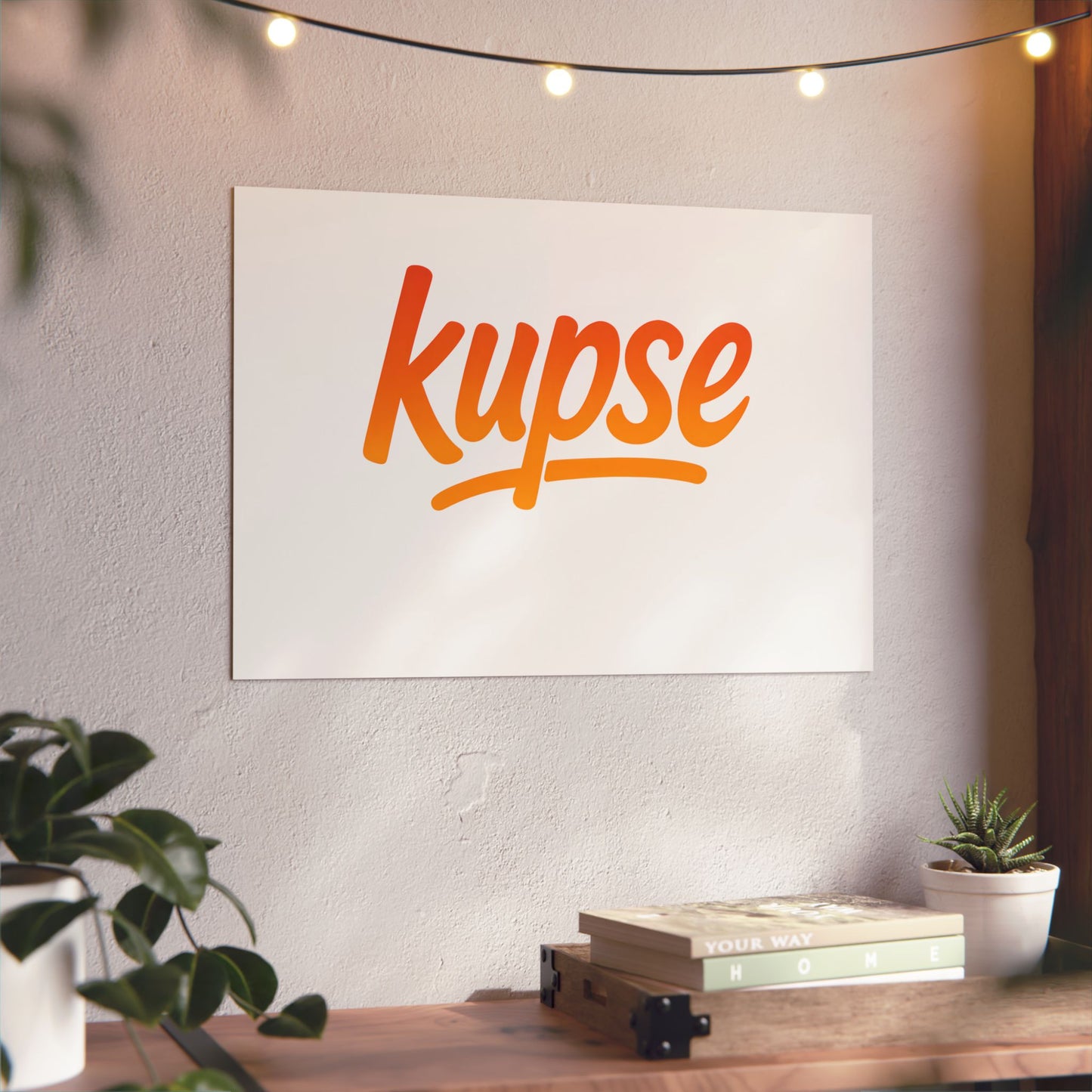 Obraz na panelu aluminiowym Kupse Logo Orange – trwały wydruk w stylu Kup Se