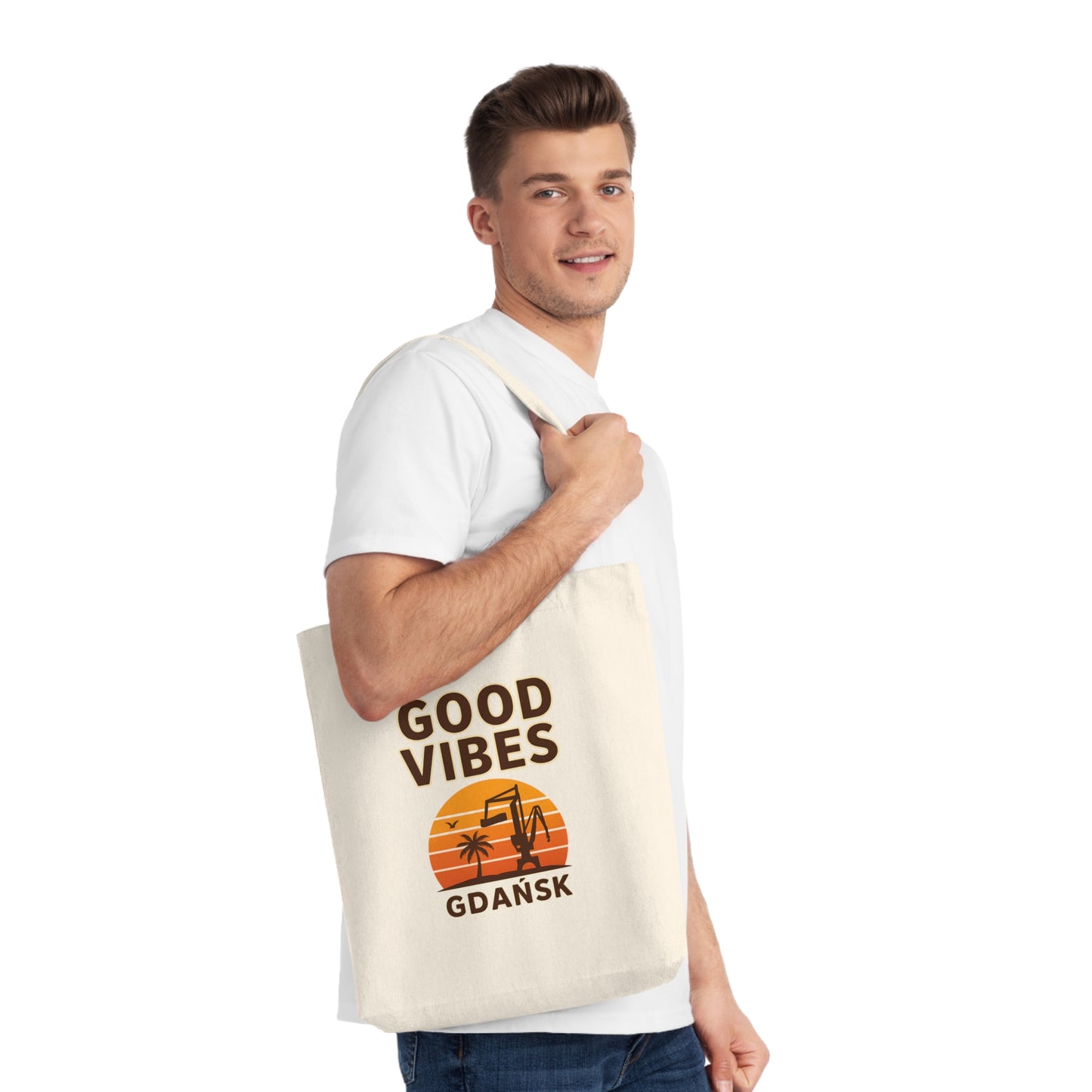 Tkana Torba na Ramię Kup Se Good Vibes – Styl i Ekologia w Jednym