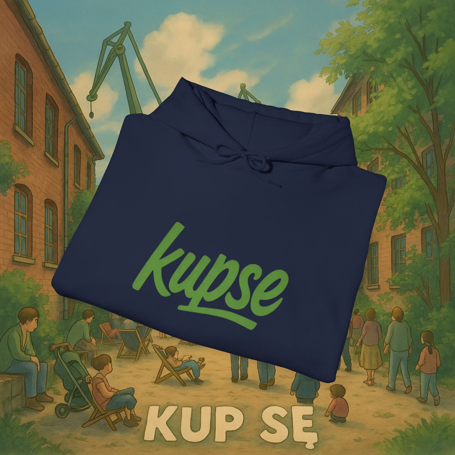 Unisex Heavy Blend Hoodie – Logo Green – Kup Se