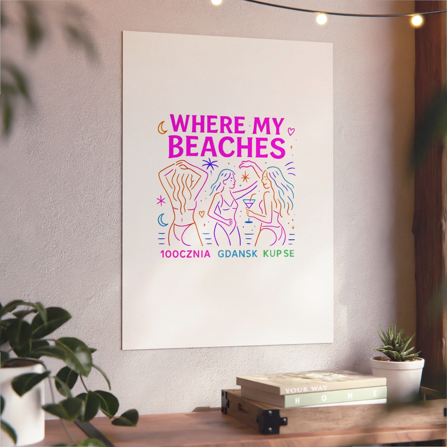 Obraz na panelu aluminiowym Where My Beaches – trwały wydruk w stylu Kup Se