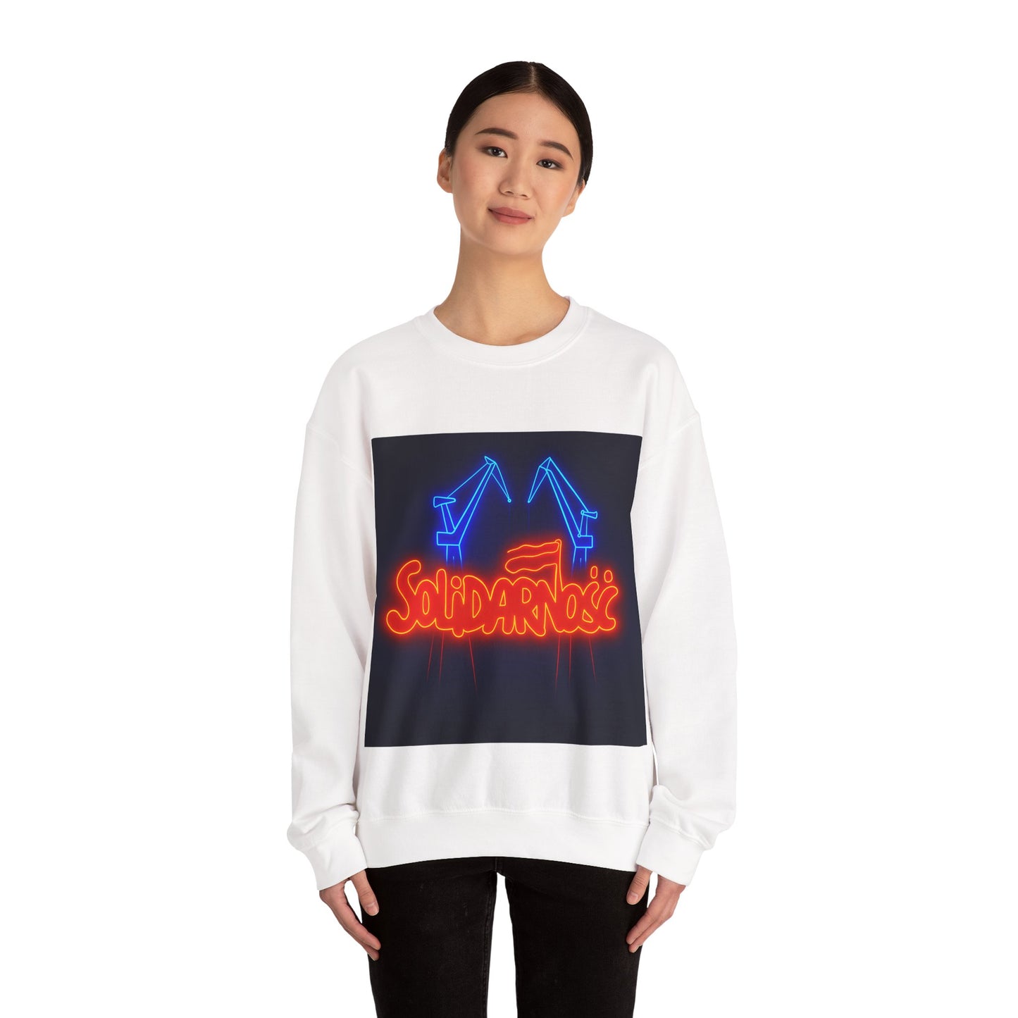 Bluza unisex z grafiką Kup Se Solidarność – klasyczny crewneck i miejski styl