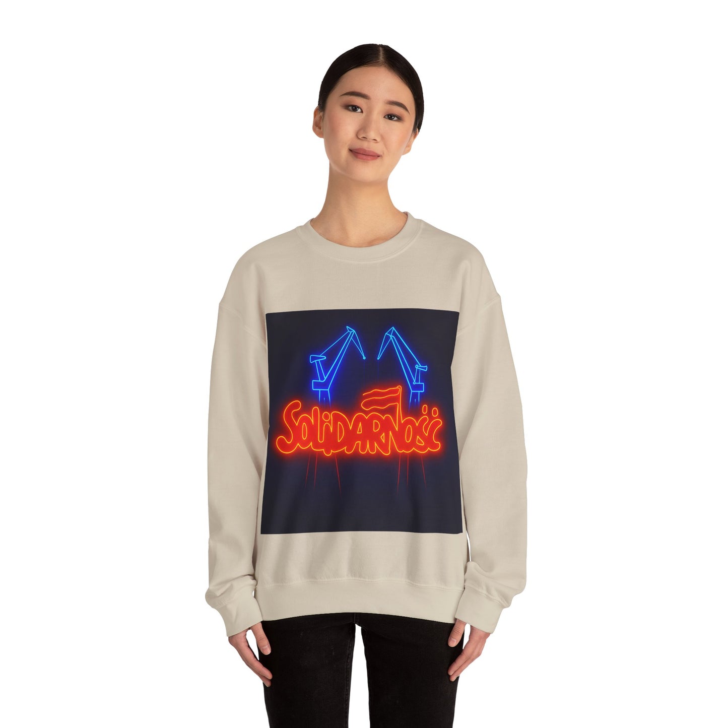 Bluza unisex z grafiką Kup Se Solidarność – klasyczny crewneck i miejski styl