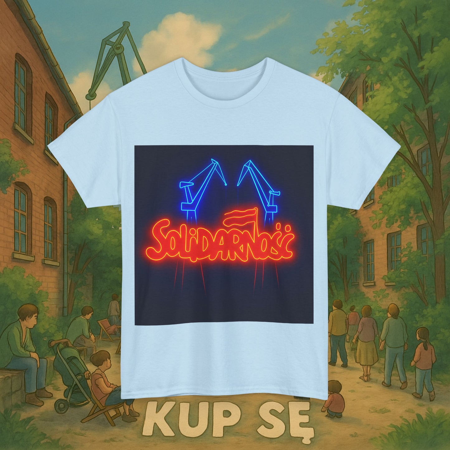 KupSe Solidarność Style t-shirt - Unisex Heavy Cotton Tee