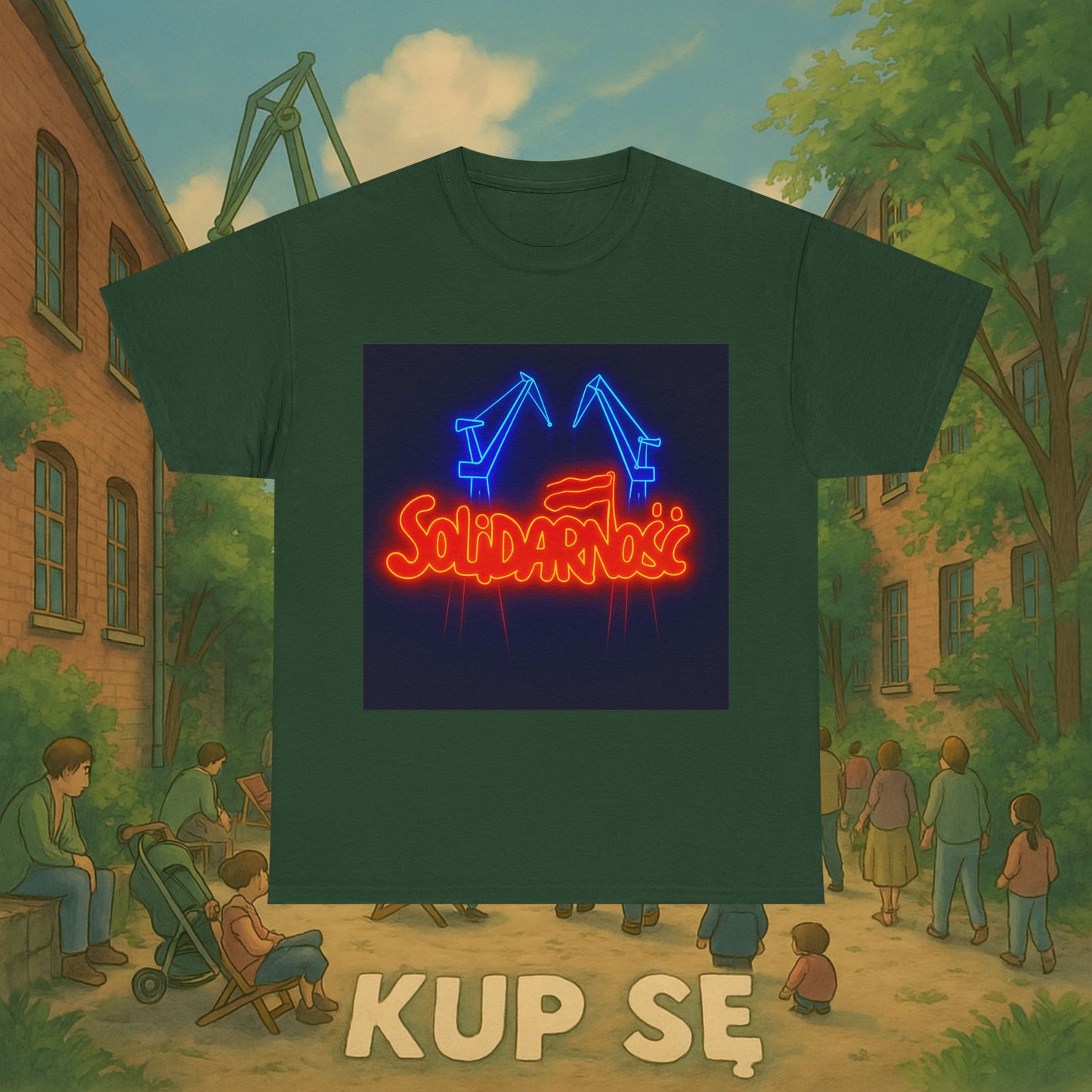 KupSe Solidarność Style t-shirt - Unisex Heavy Cotton Tee