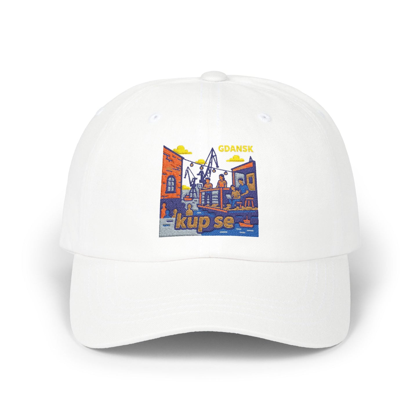 Czapka z daszkiem z grafiką Kup Se Vibe – modny Dad Cap z charakterem
