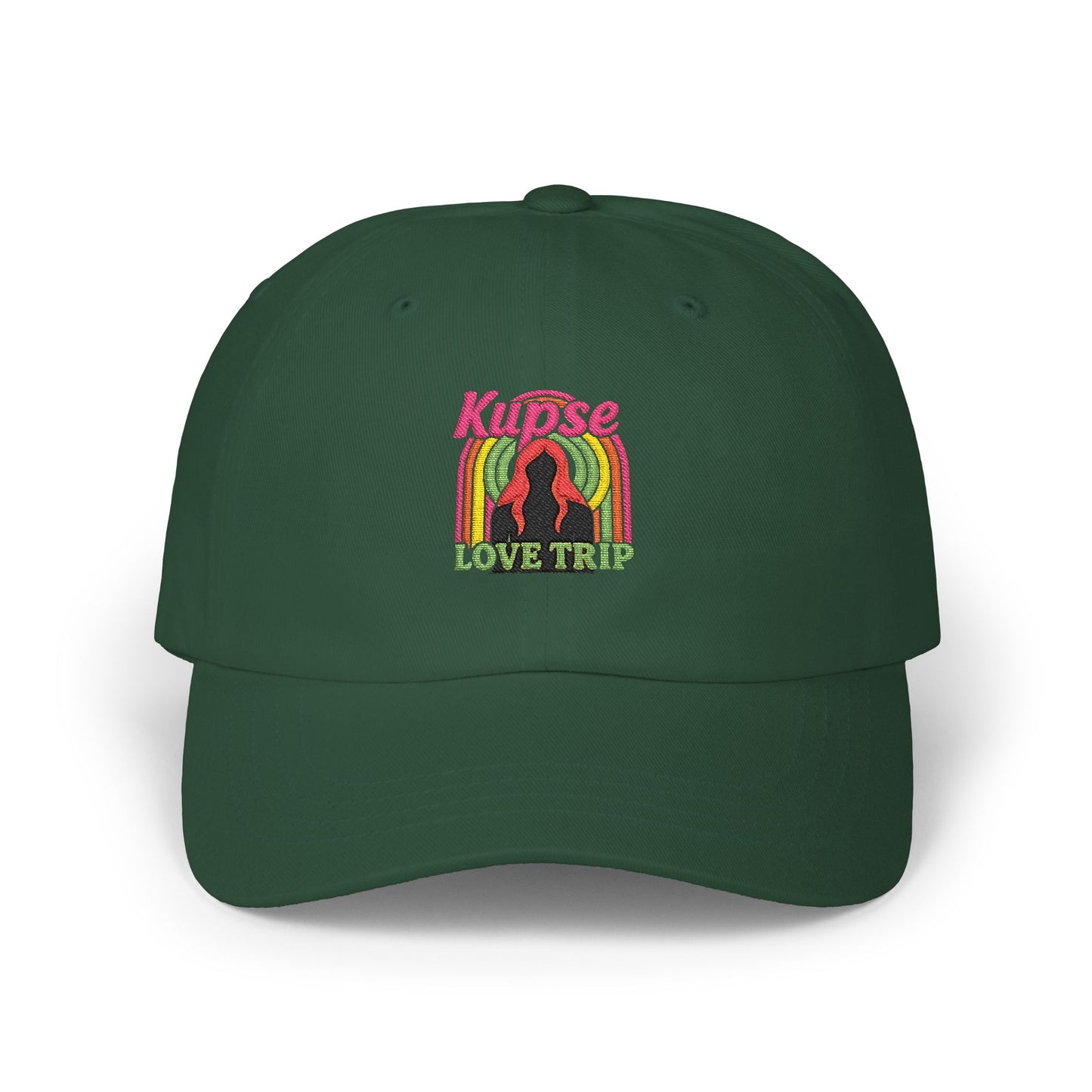 Czapka z daszkiem z grafiką Kup Se Love Trip – modny Dad Cap z charakterem
