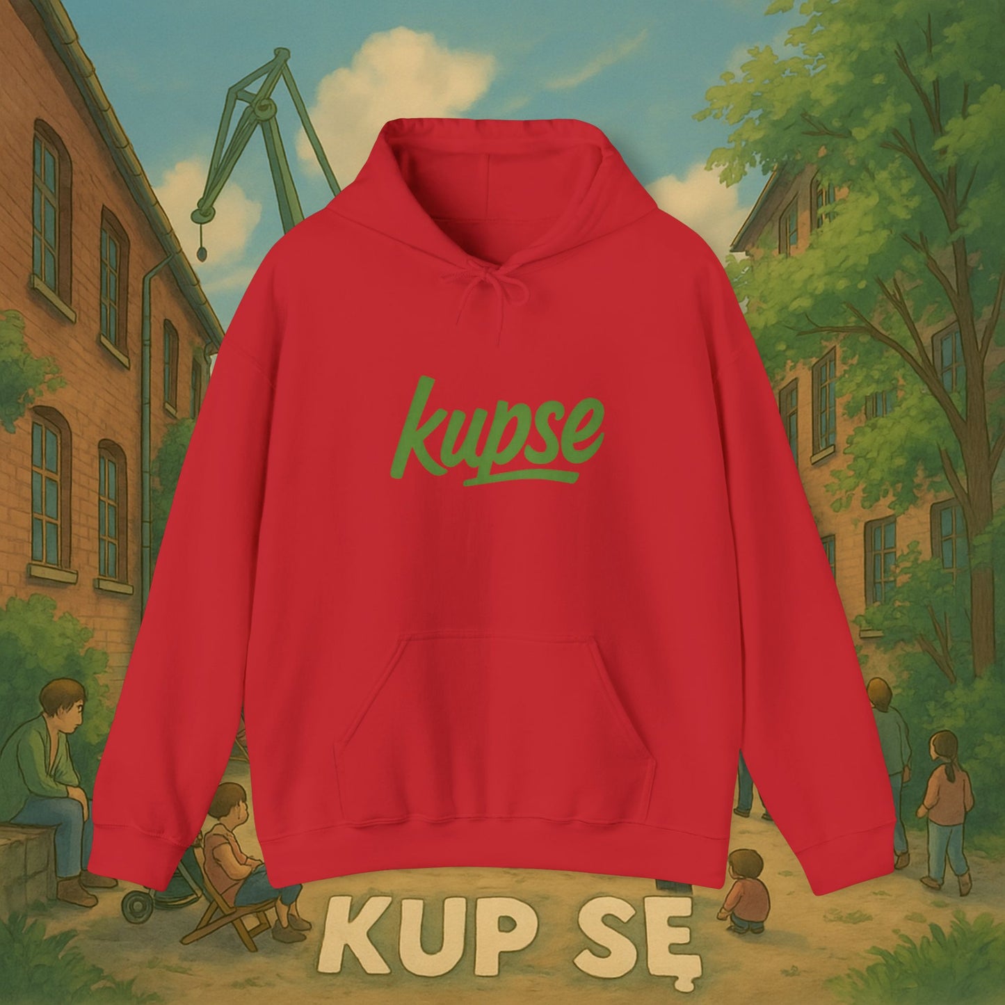 Unisex Heavy Blend Hoodie – Logo Green – Kup Se