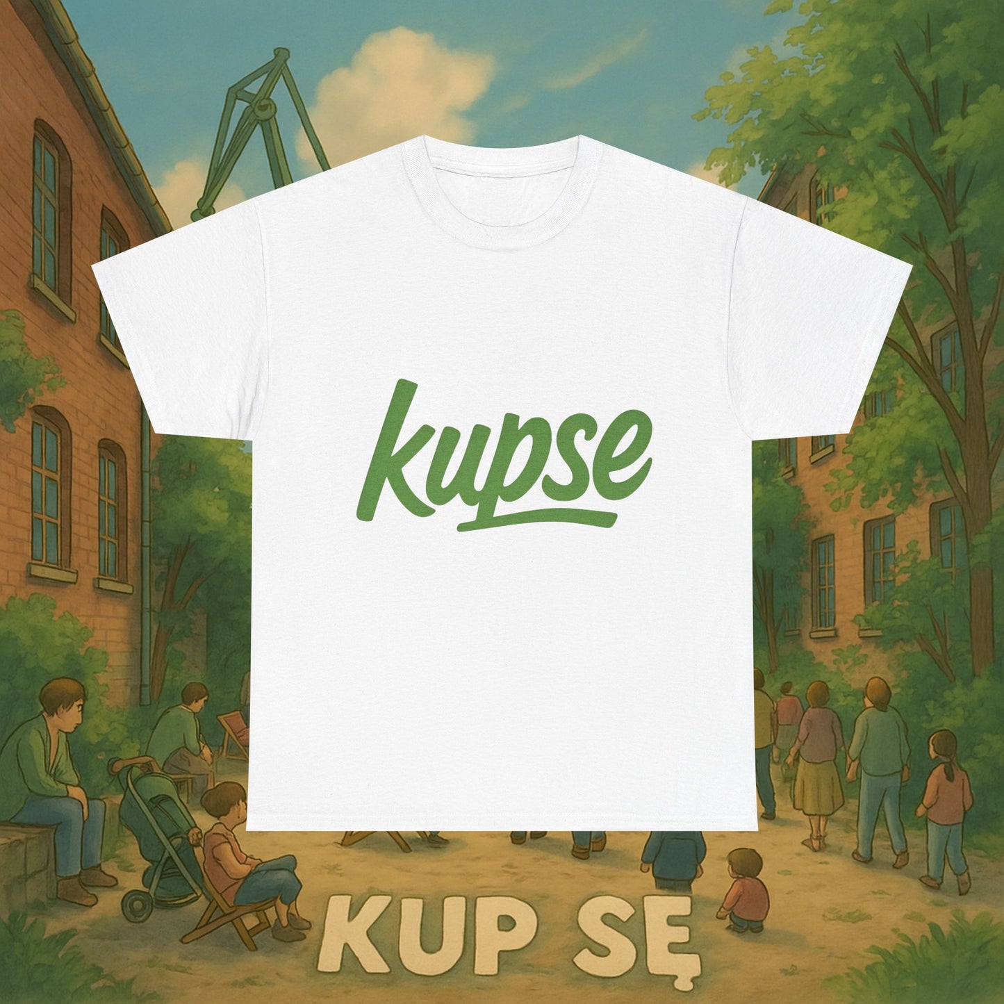 KupSe Logo Green Style t-shirt - Unisex Heavy Cotton Tee