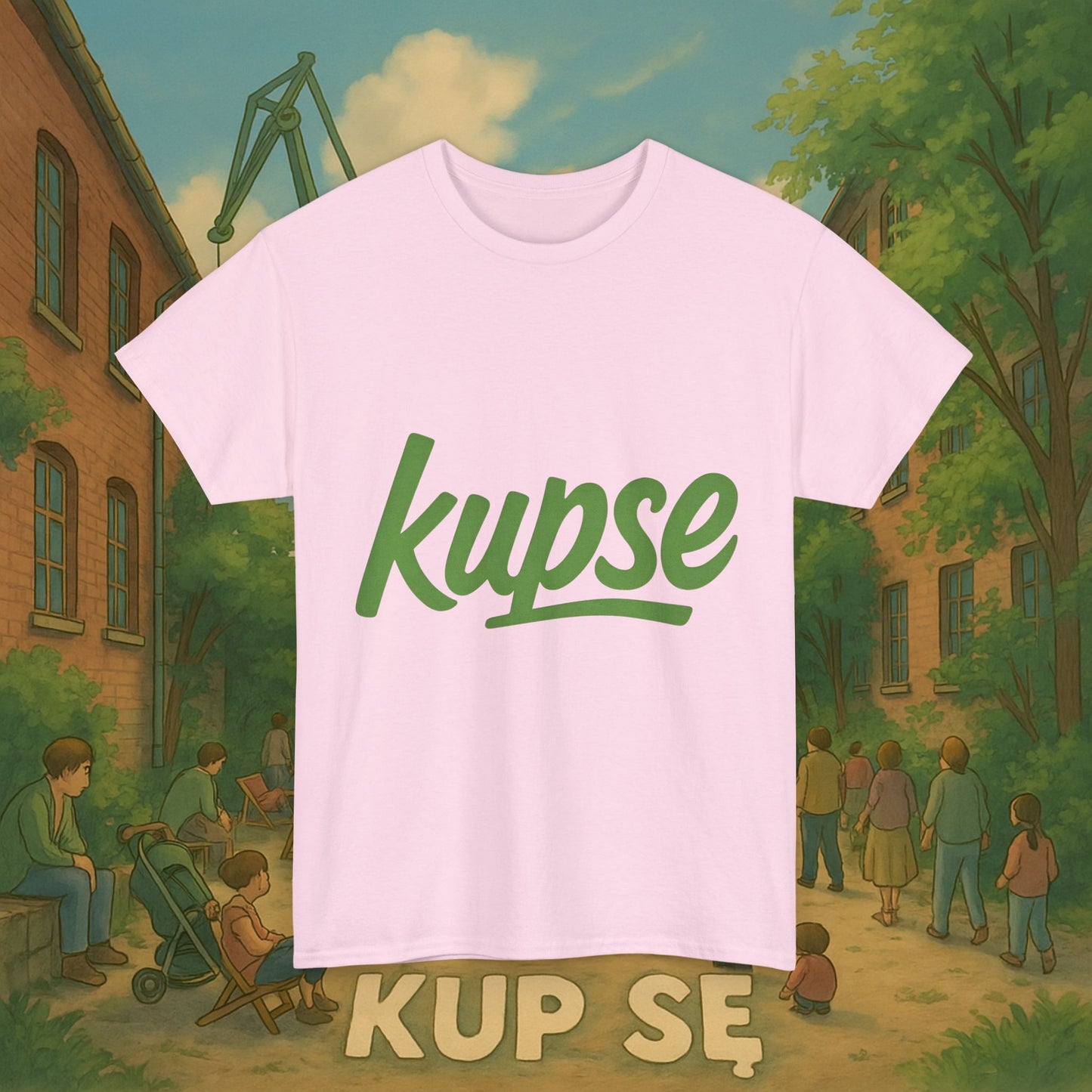 KupSe Logo Green Style t-shirt - Unisex Heavy Cotton Tee