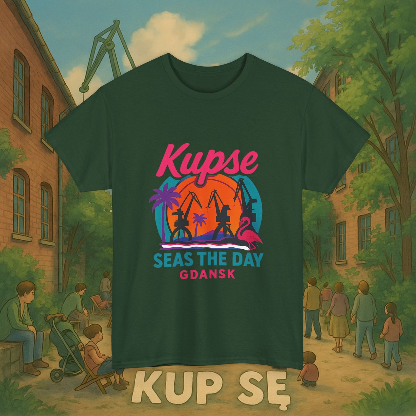 KupSe Seas The Day Style t-shirt - Unisex Heavy Cotton Tee