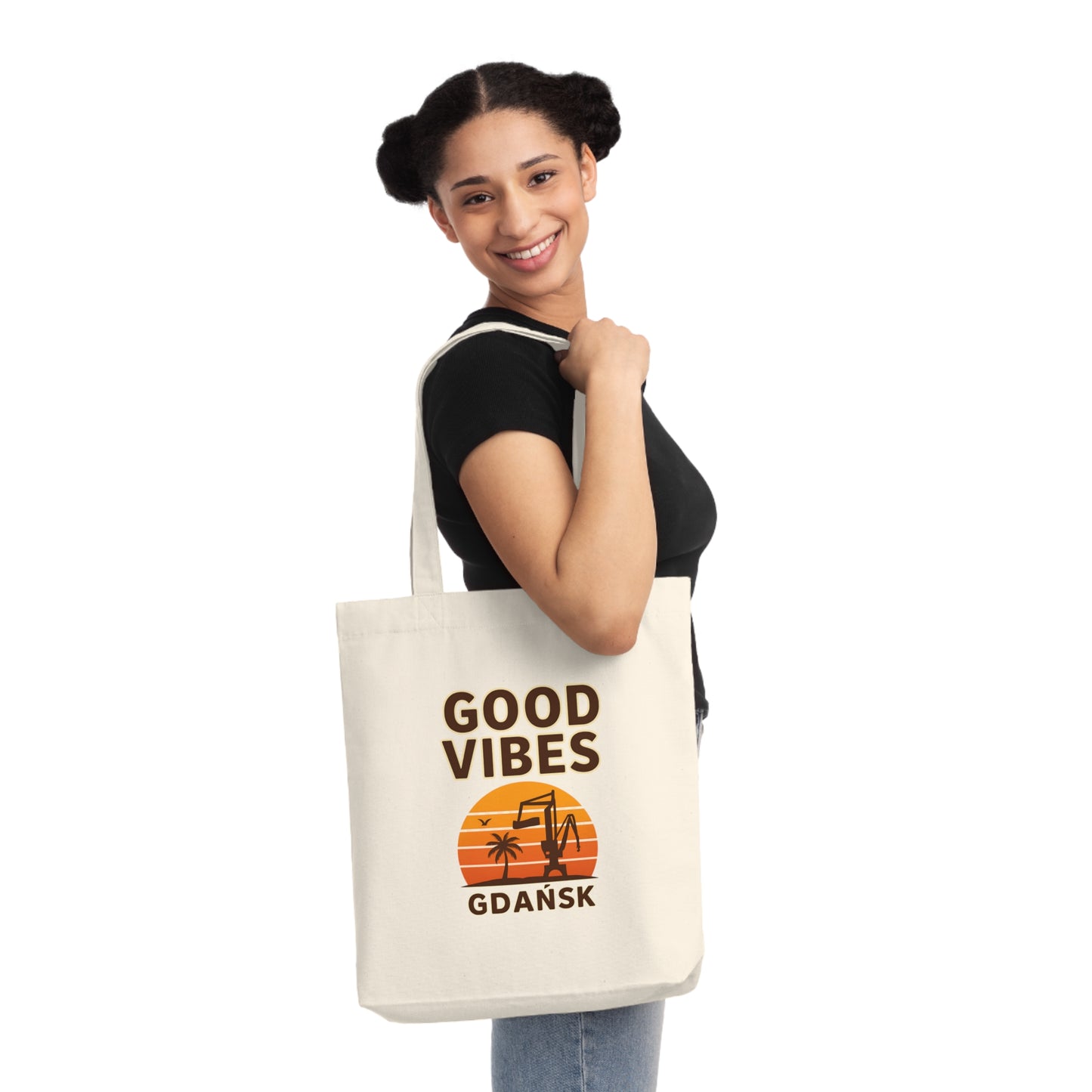 Tkana Torba na Ramię Kup Se Good Vibes – Styl i Ekologia w Jednym