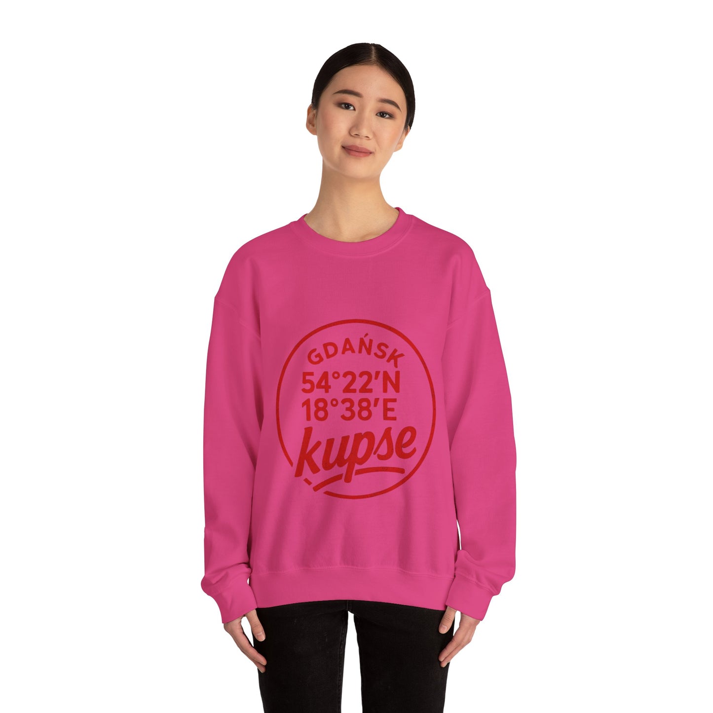 Bluza unisex z grafiką Kup Se Koordynaty – klasyczny crewneck i miejski styl