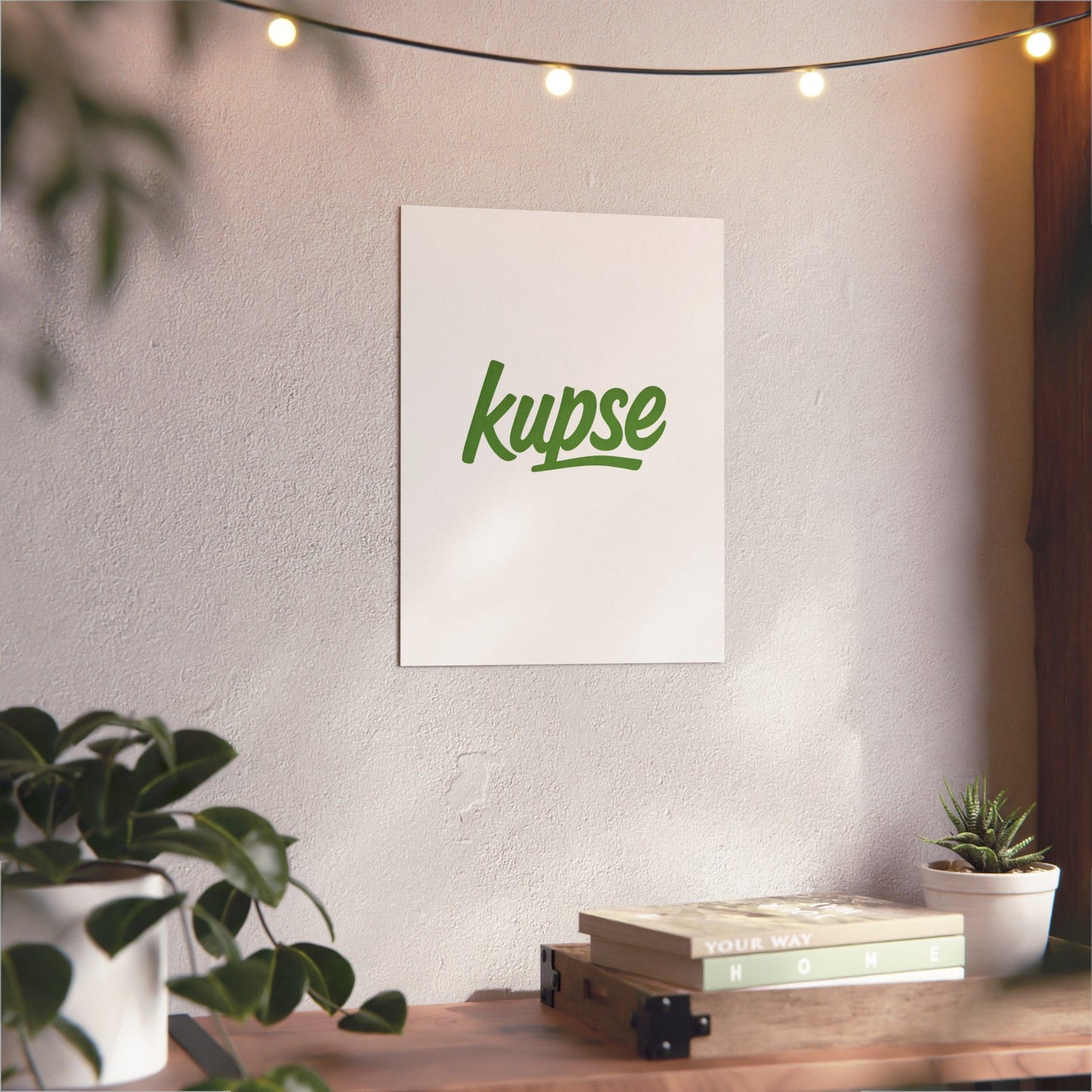 Obraz na panelu aluminiowym Kupse Logo Green – trwały wydruk w stylu Kup Se