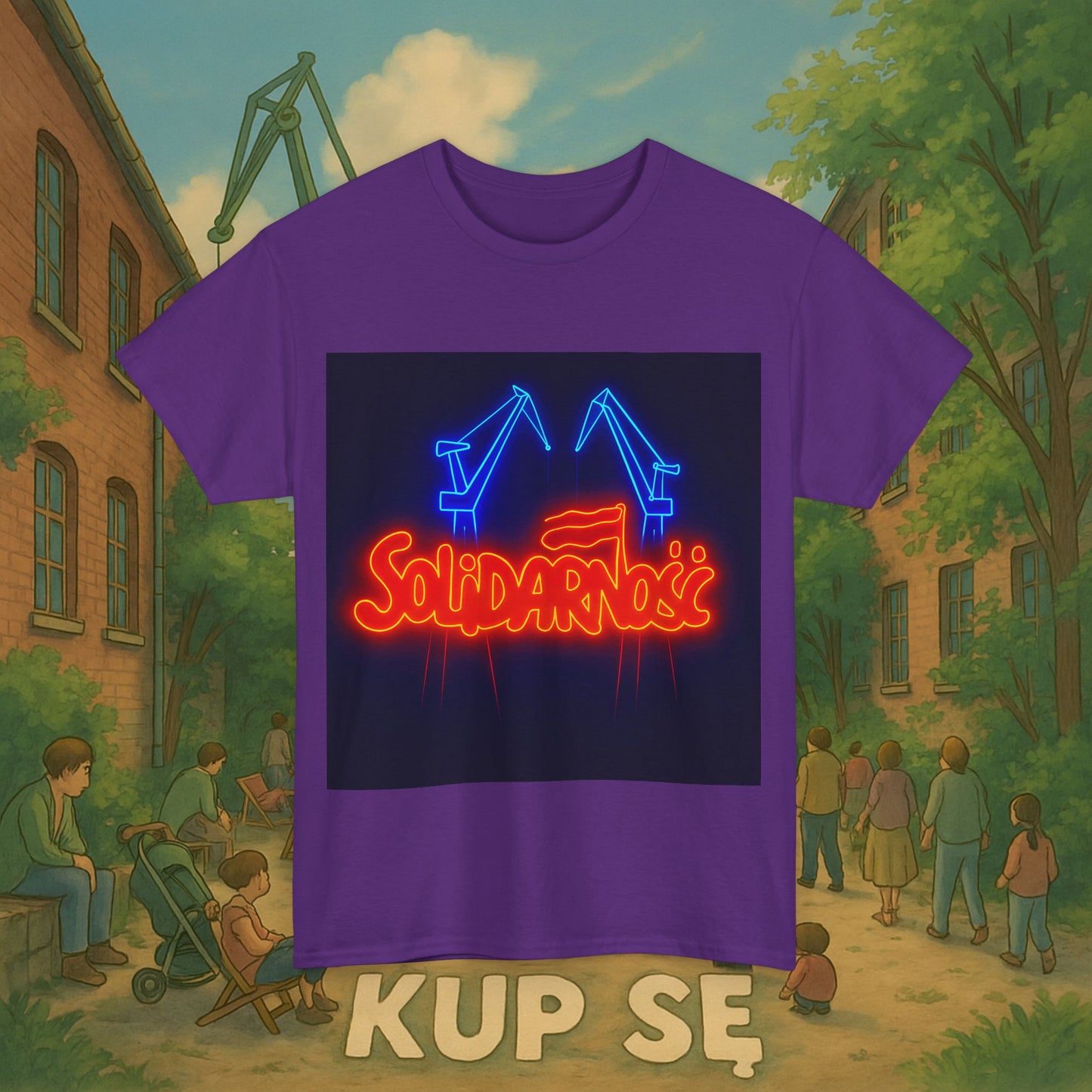 KupSe Solidarność Style t-shirt - Unisex Heavy Cotton Tee