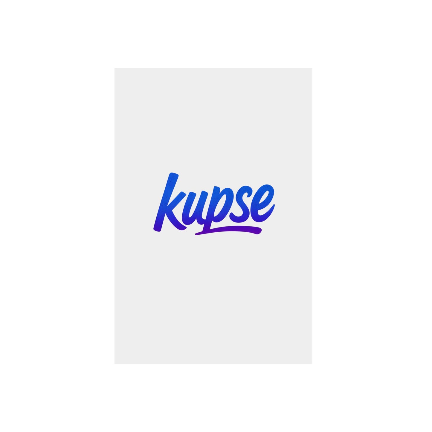 Obraz na panelu aluminiowym Kupse Logo Blue – trwały wydruk w stylu Kup Se