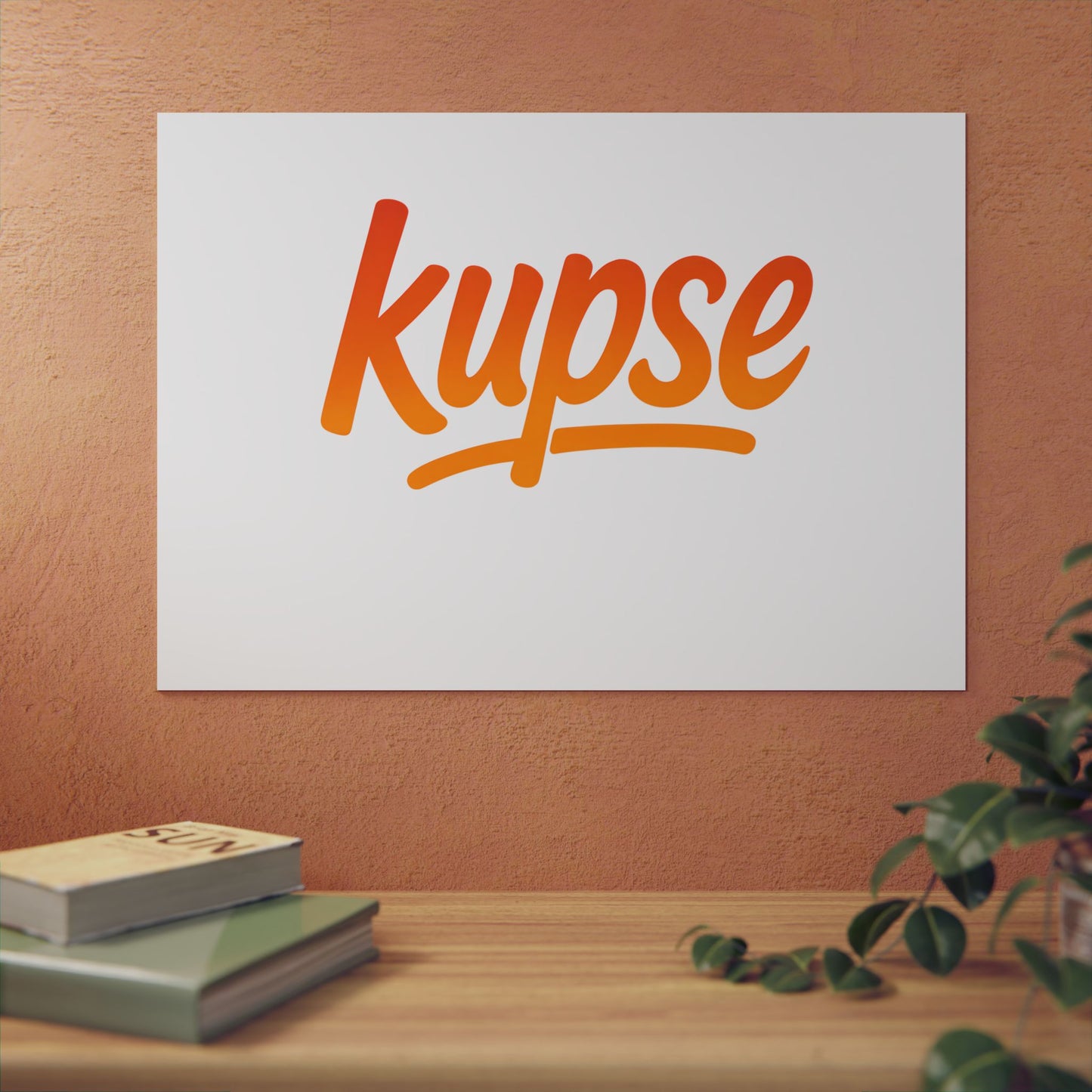 Obraz na panelu aluminiowym Kupse Logo Orange – trwały wydruk w stylu Kup Se
