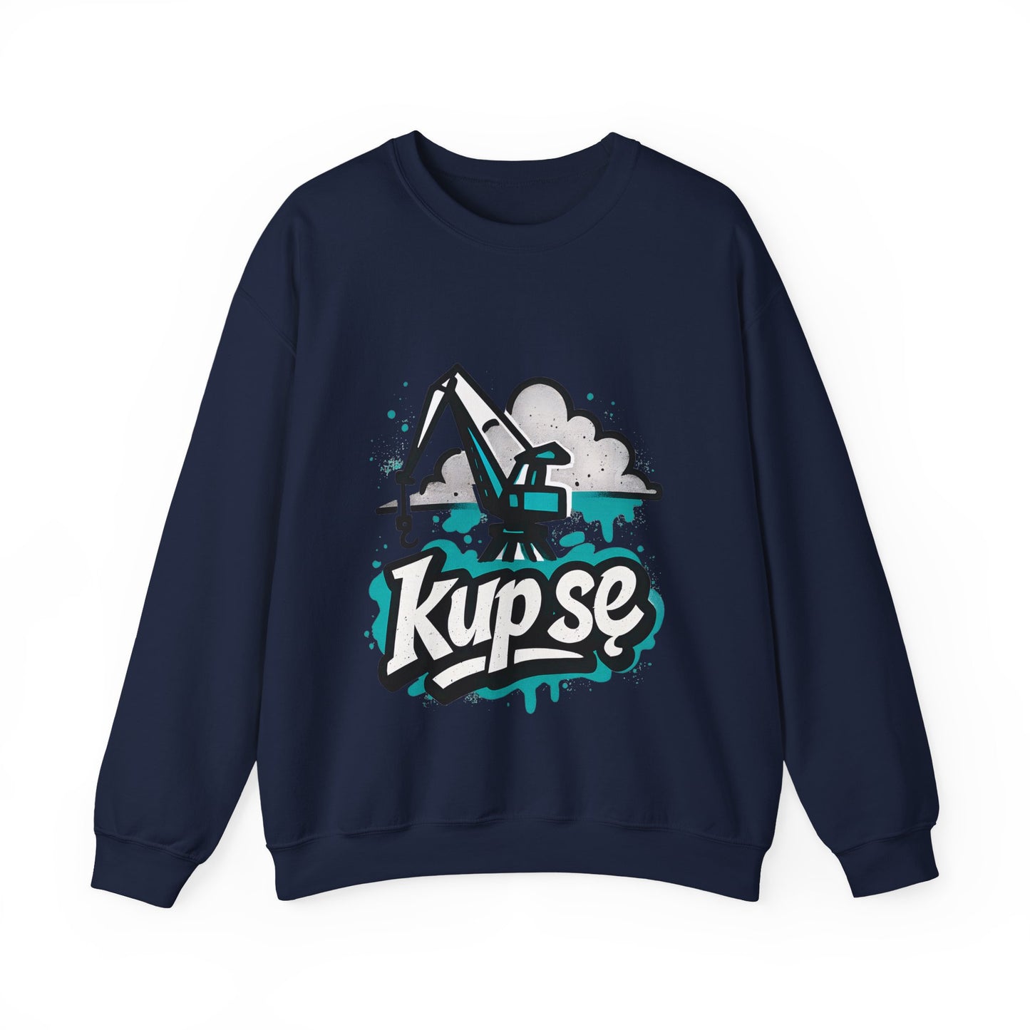 Bluza unisex z grafiką Kup Se Dźwig– klasyczny crewneck i miejski styl