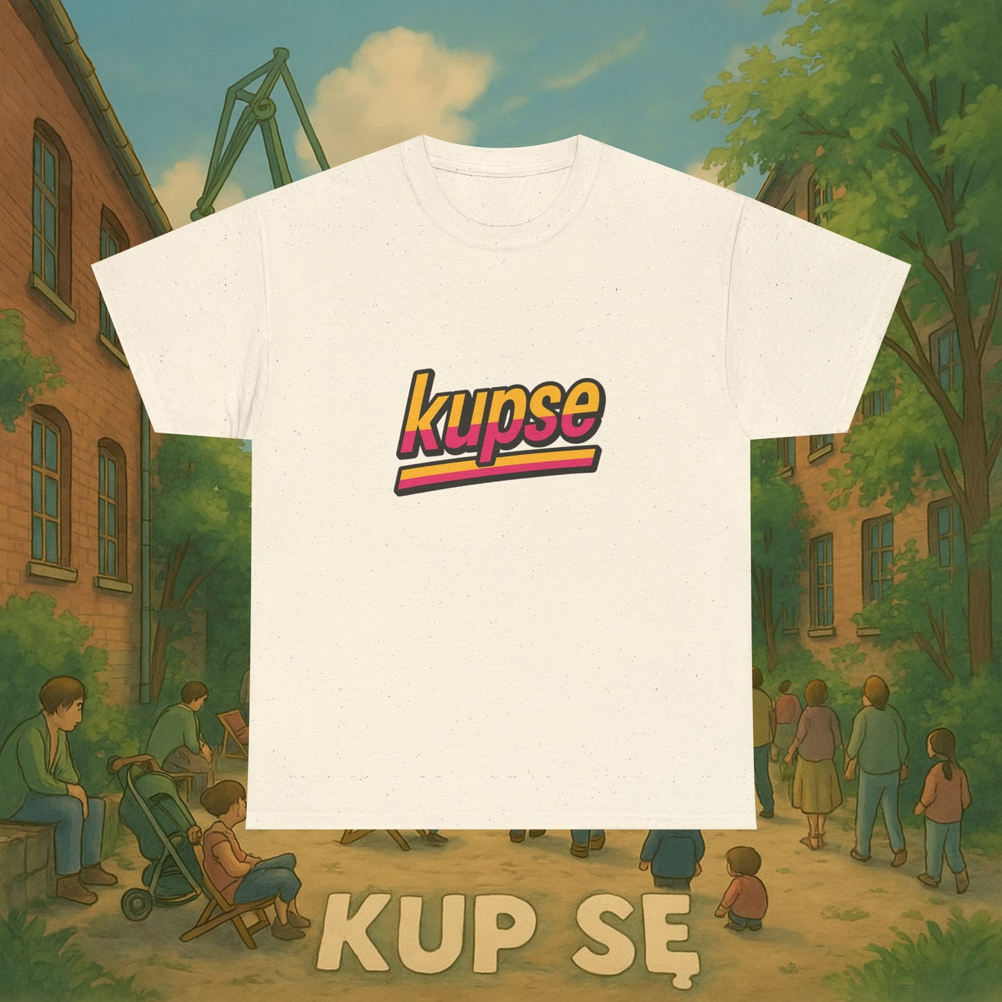 KupSe Logo Retro Sport Style t-shirt - Unisex Heavy Cotton Tee