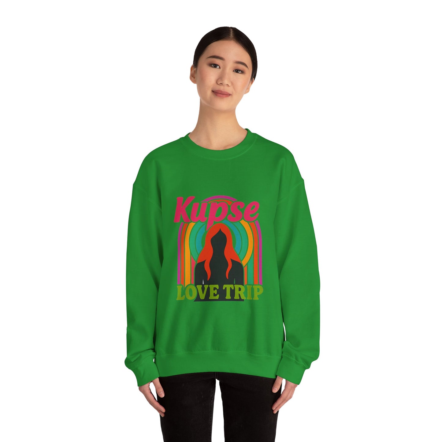 Bluza unisex z grafiką Kup Se Love Trip – klasyczny crewneck i miejski styl