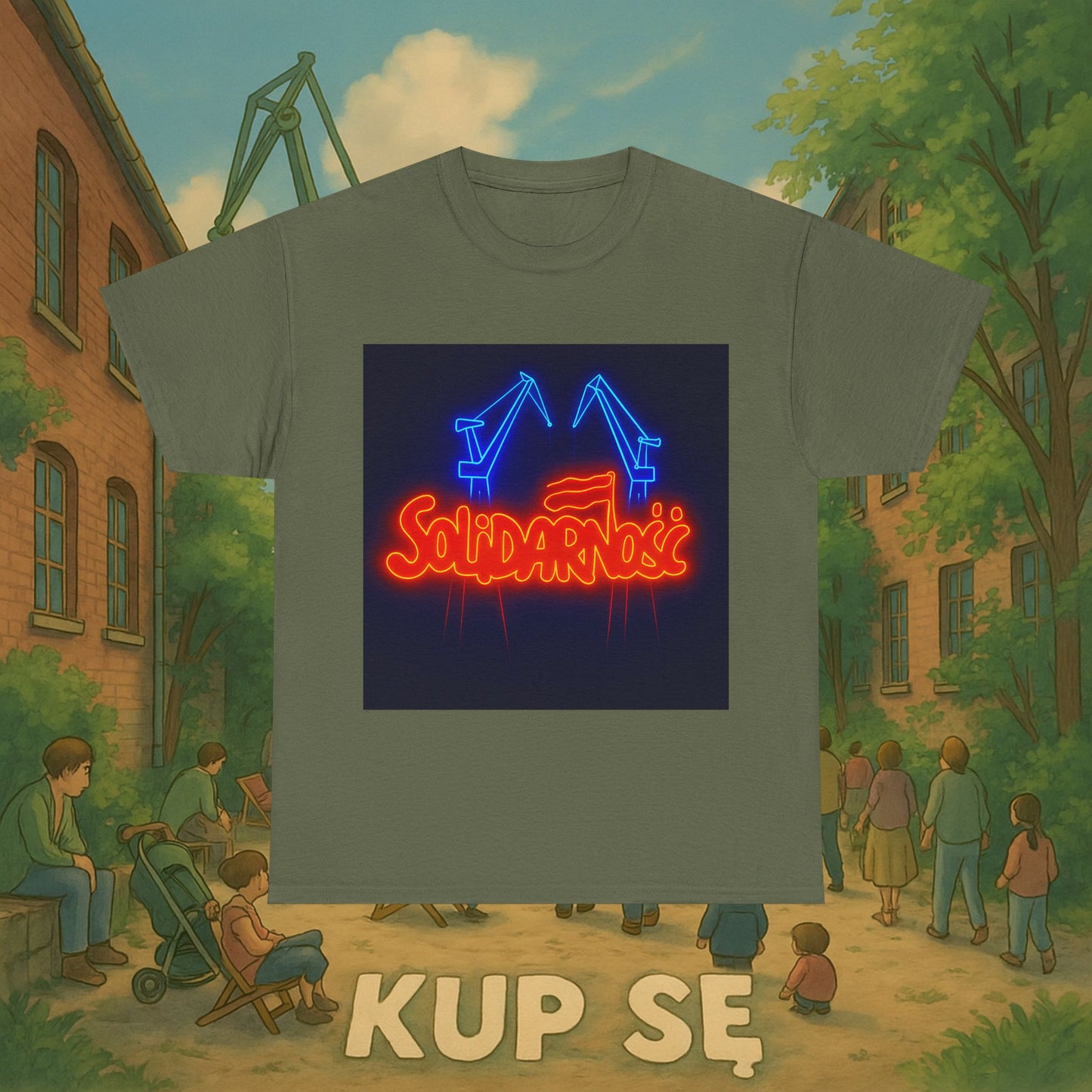 KupSe Solidarność Style t-shirt - Unisex Heavy Cotton Tee