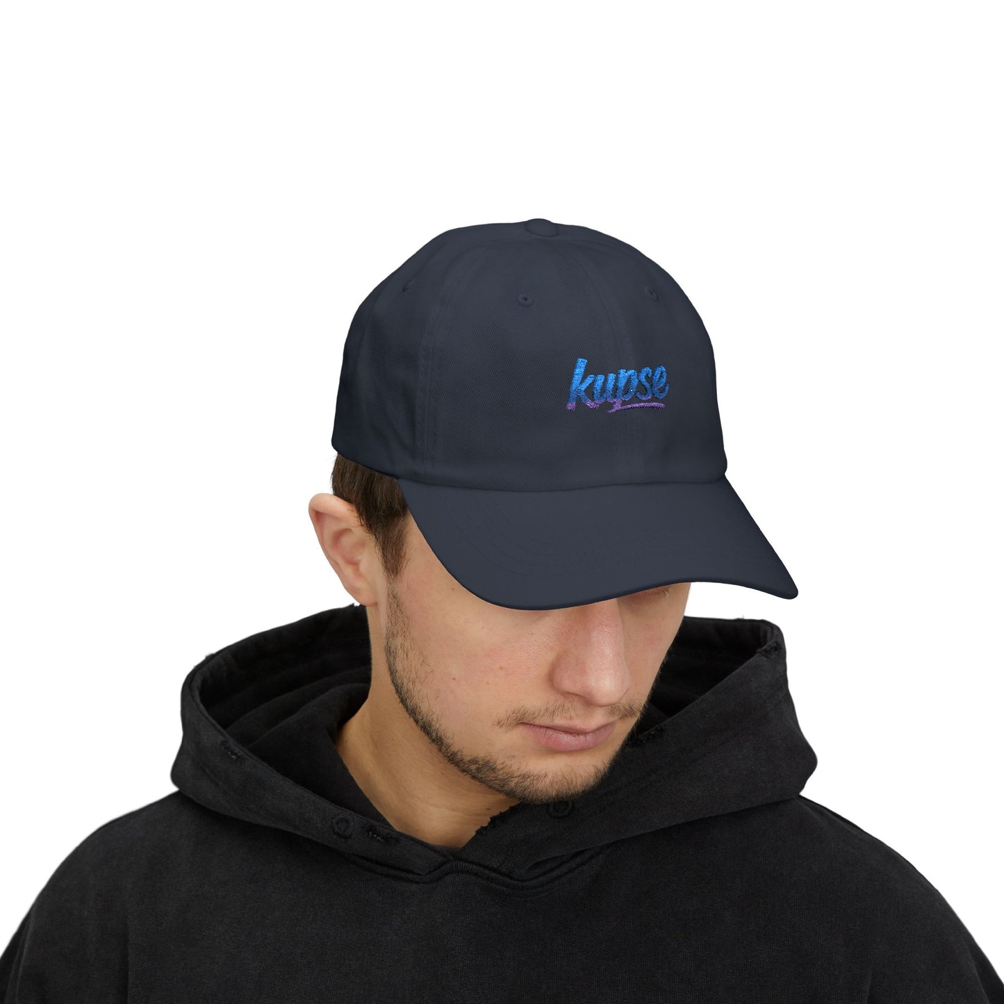 Czapka z daszkiem z grafiką Kup Se Logo Blue – modny Dad Cap z charakterem