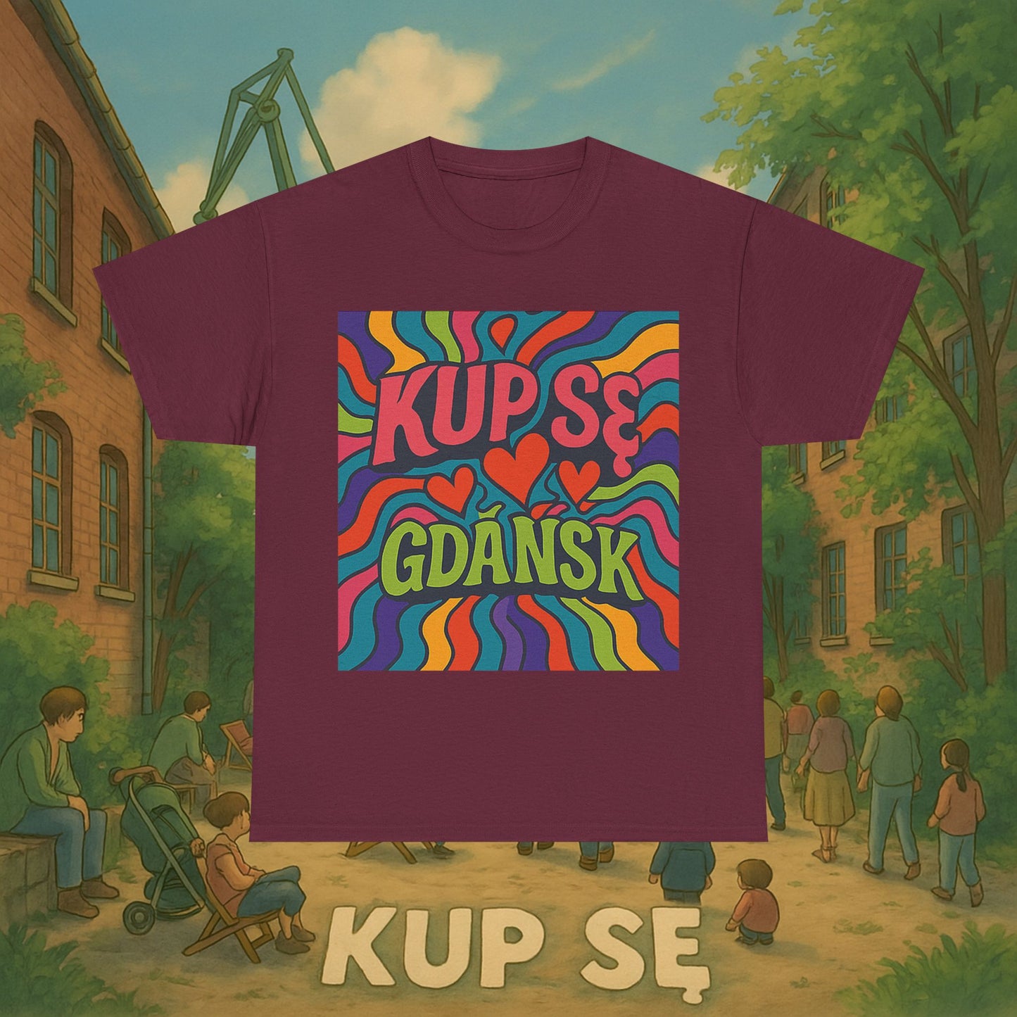 KupSe Gdańsk Hippie t-shirt - Unisex Heavy Cotton Tee