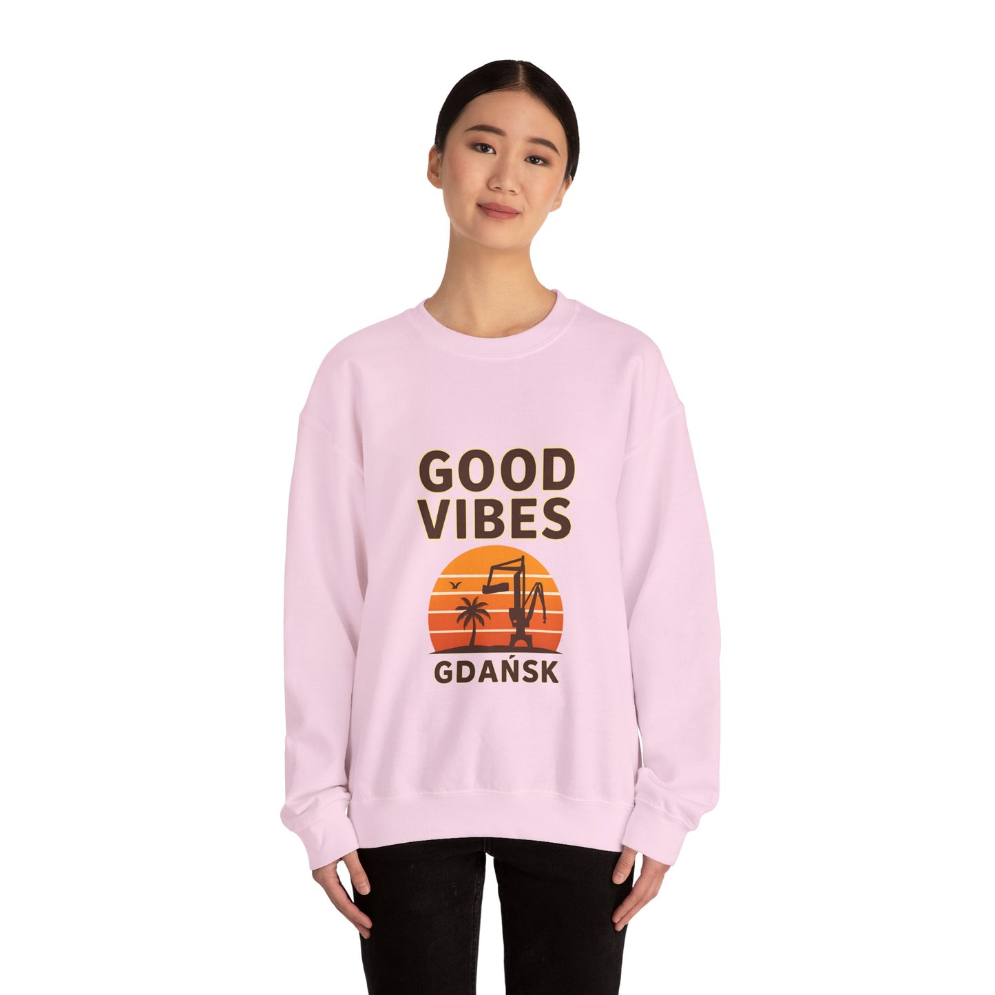 Bluza unisex z grafiką Kup Se Good Vibes – klasyczny crewneck i miejski styl