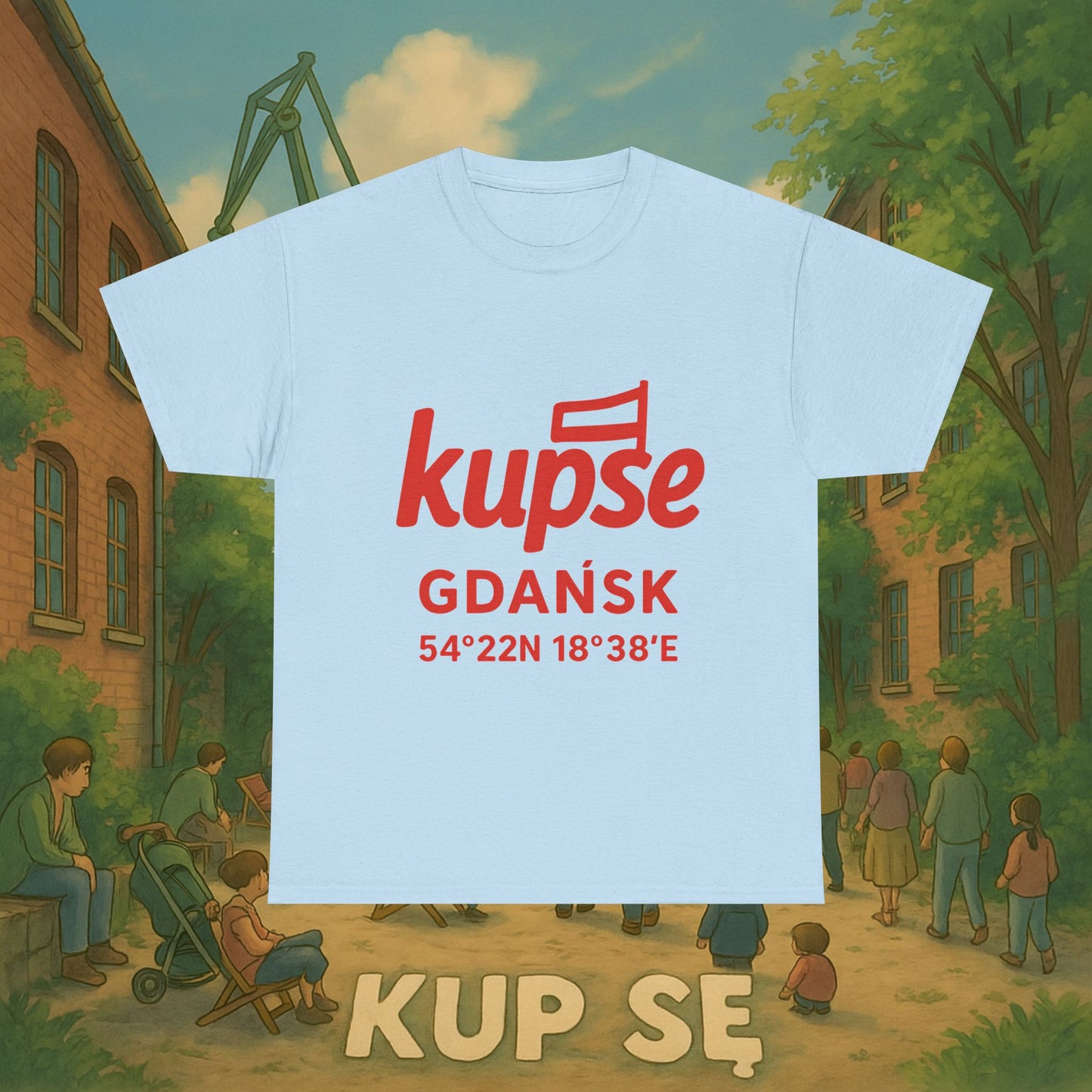 KupSe Logo Gdańsk Solidarność t-shirt - Unisex Heavy Cotton Tee