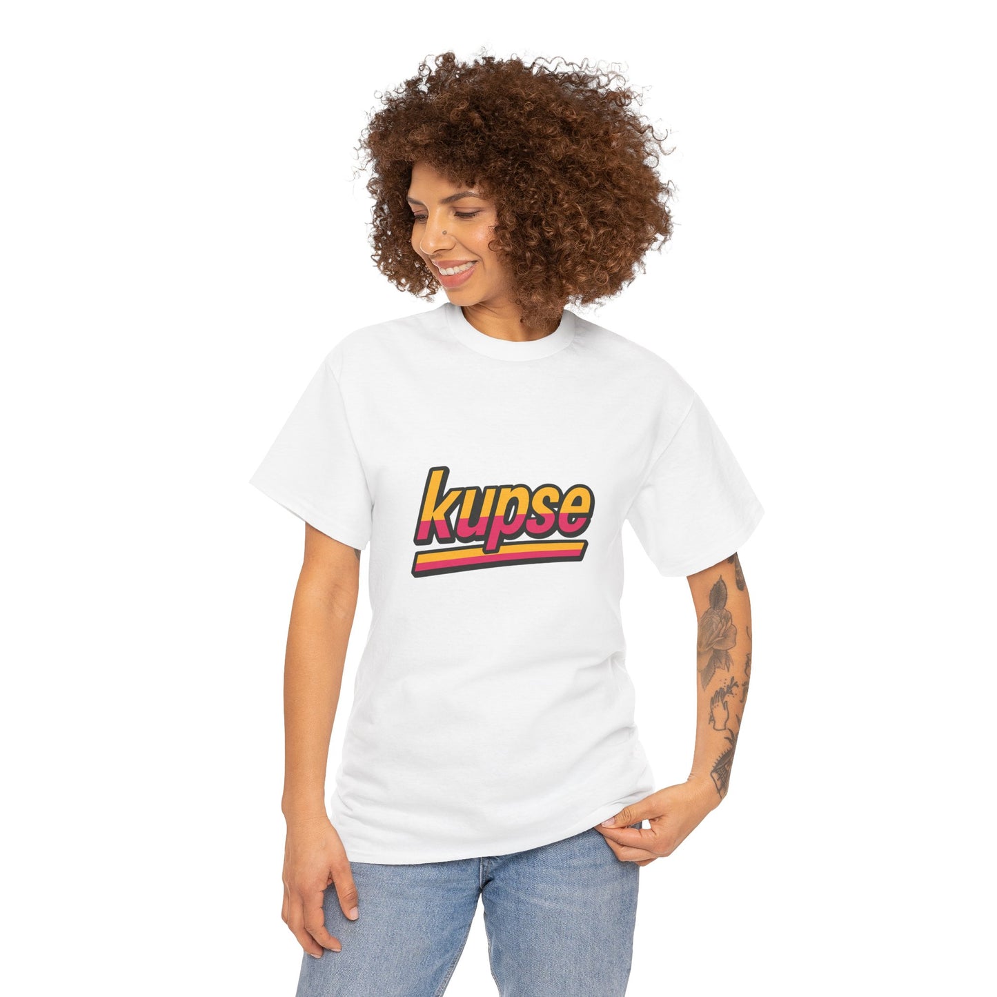 KupSe Logo Retro Sport Style t-shirt - Unisex Heavy Cotton Tee