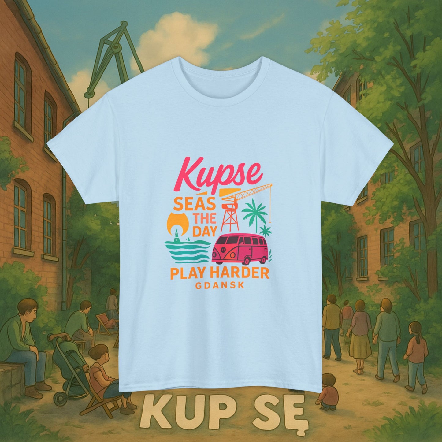 KupSe Play Harder Style t-shirt - Unisex Heavy Cotton Tee