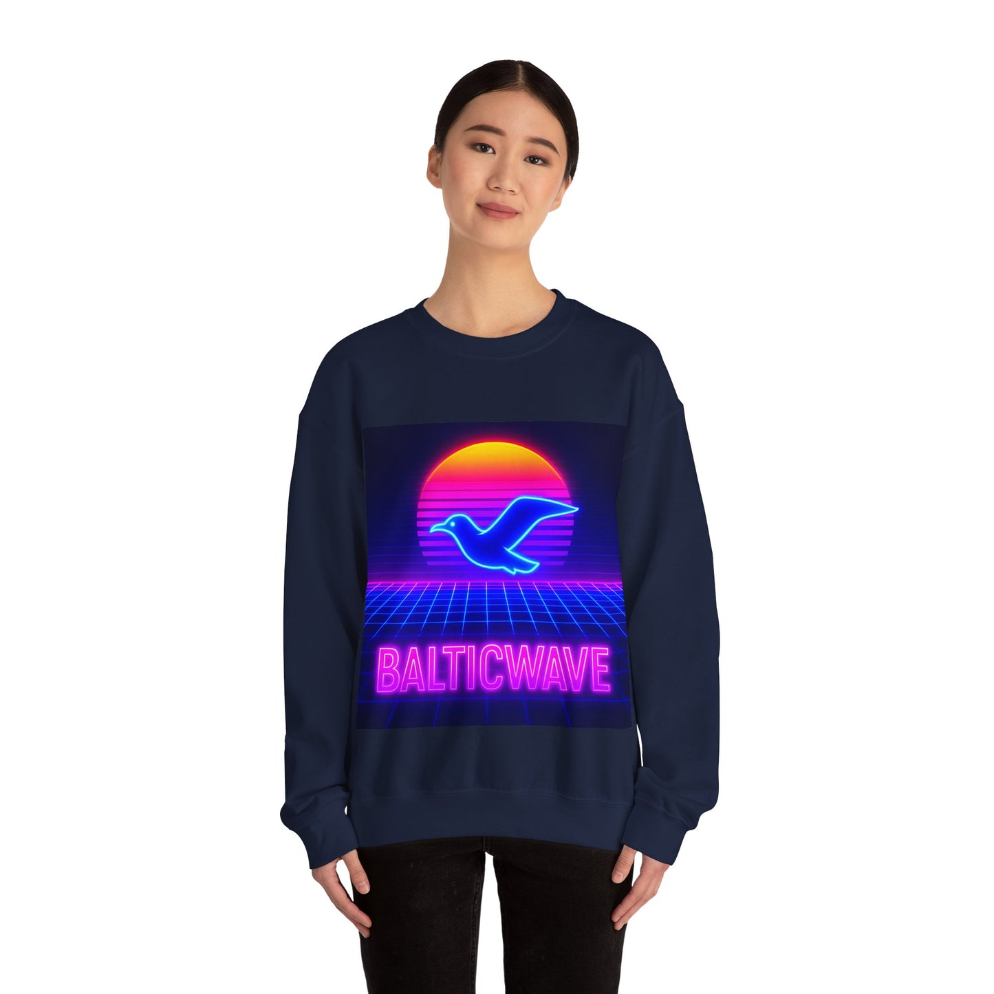Bluza unisex z grafiką Kup Se Baltic Wave – klasyczny crewneck i miejski styl