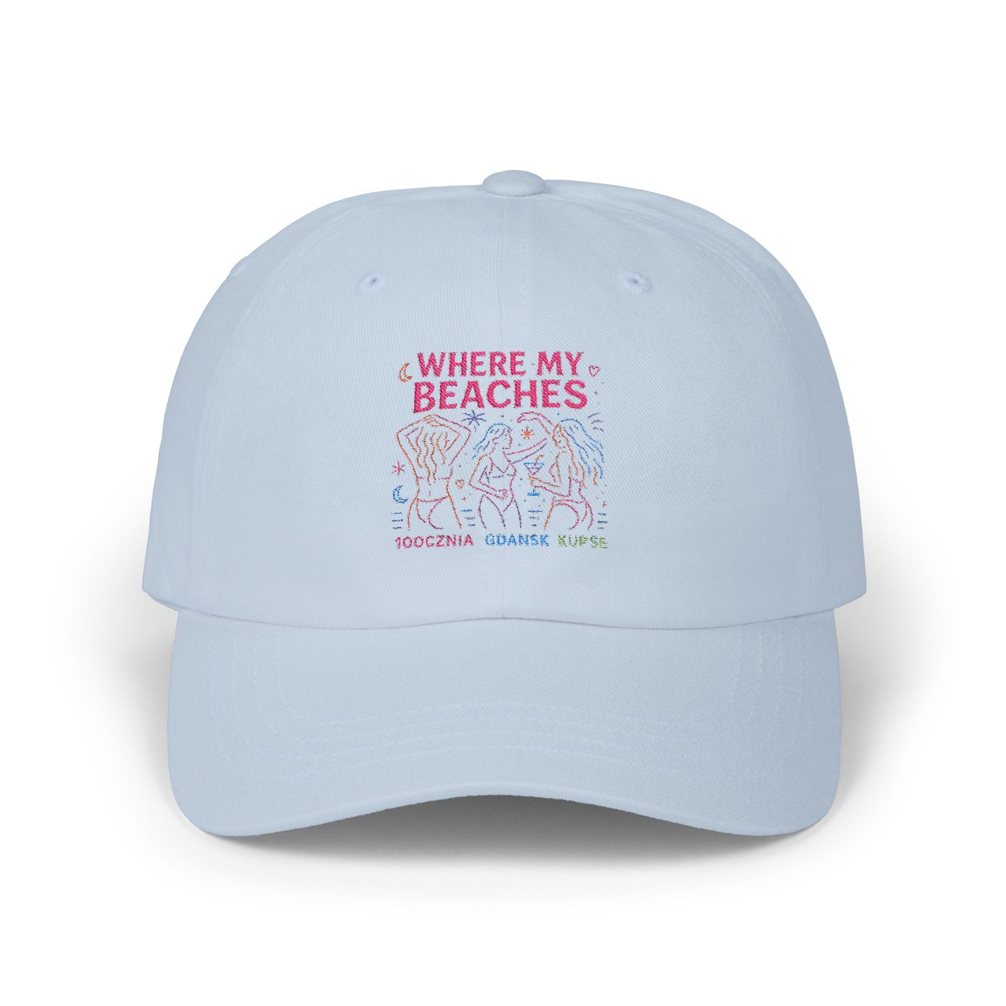 Czapka z daszkiem z grafiką Kup Se Where My Beaches – modny Dad Cap z charakterem