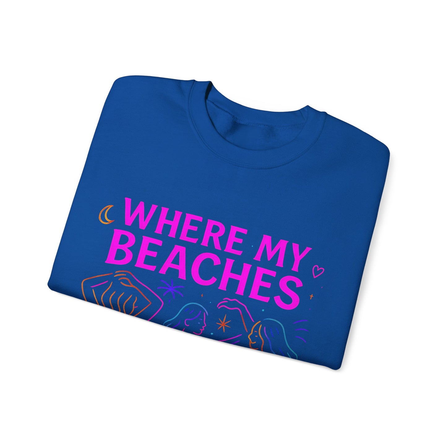 Bluza unisex z grafiką Kup Se Where My Beaches – klasyczny crewneck i miejski styl