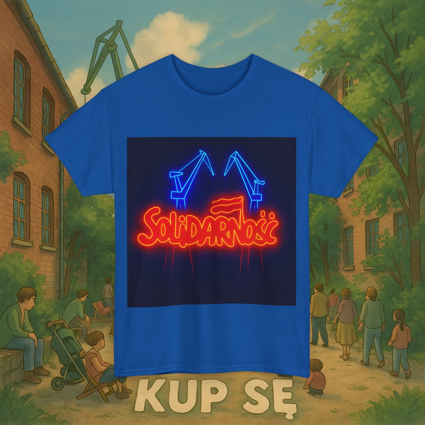 KupSe Solidarność Style t-shirt - Unisex Heavy Cotton Tee