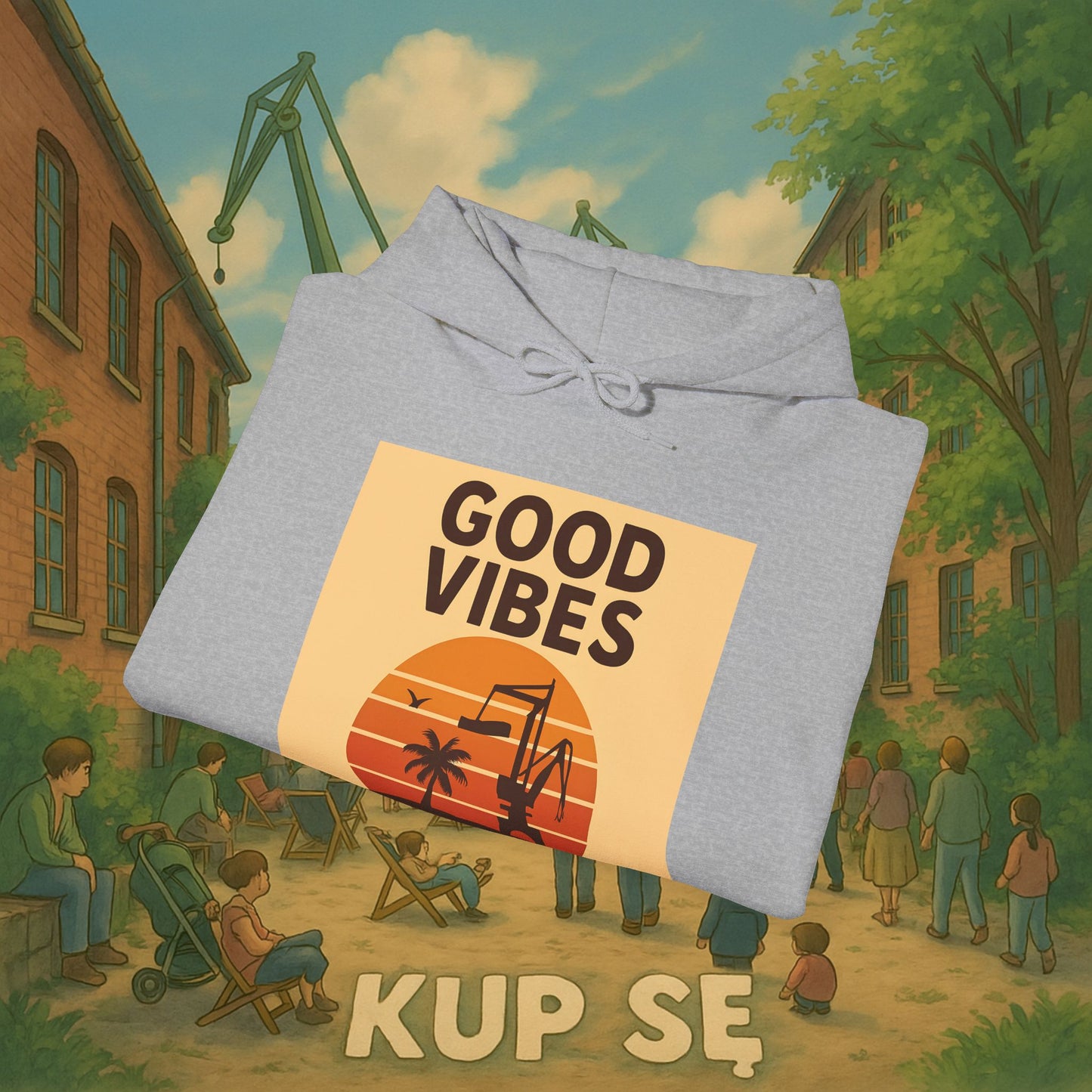 Unisex Heavy Blend Hoodie – Good Vibes Desert – Kup Se