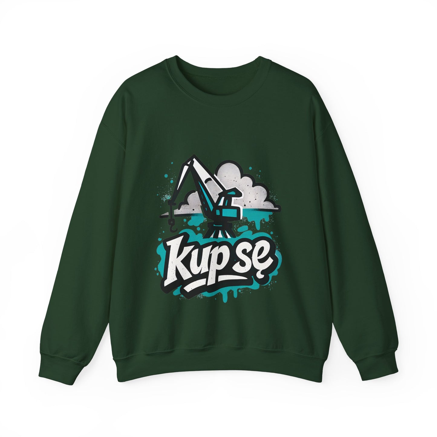 Bluza unisex z grafiką Kup Se Dźwig– klasyczny crewneck i miejski styl