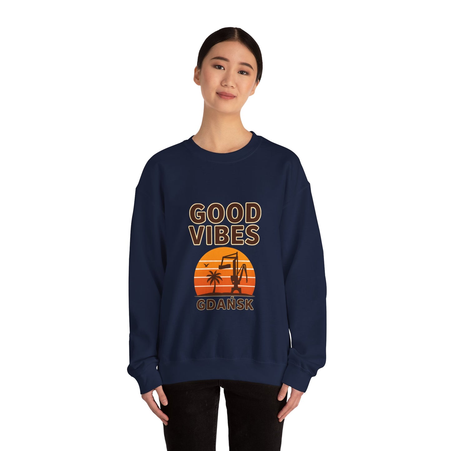 Bluza unisex z grafiką Kup Se Good Vibes – klasyczny crewneck i miejski styl
