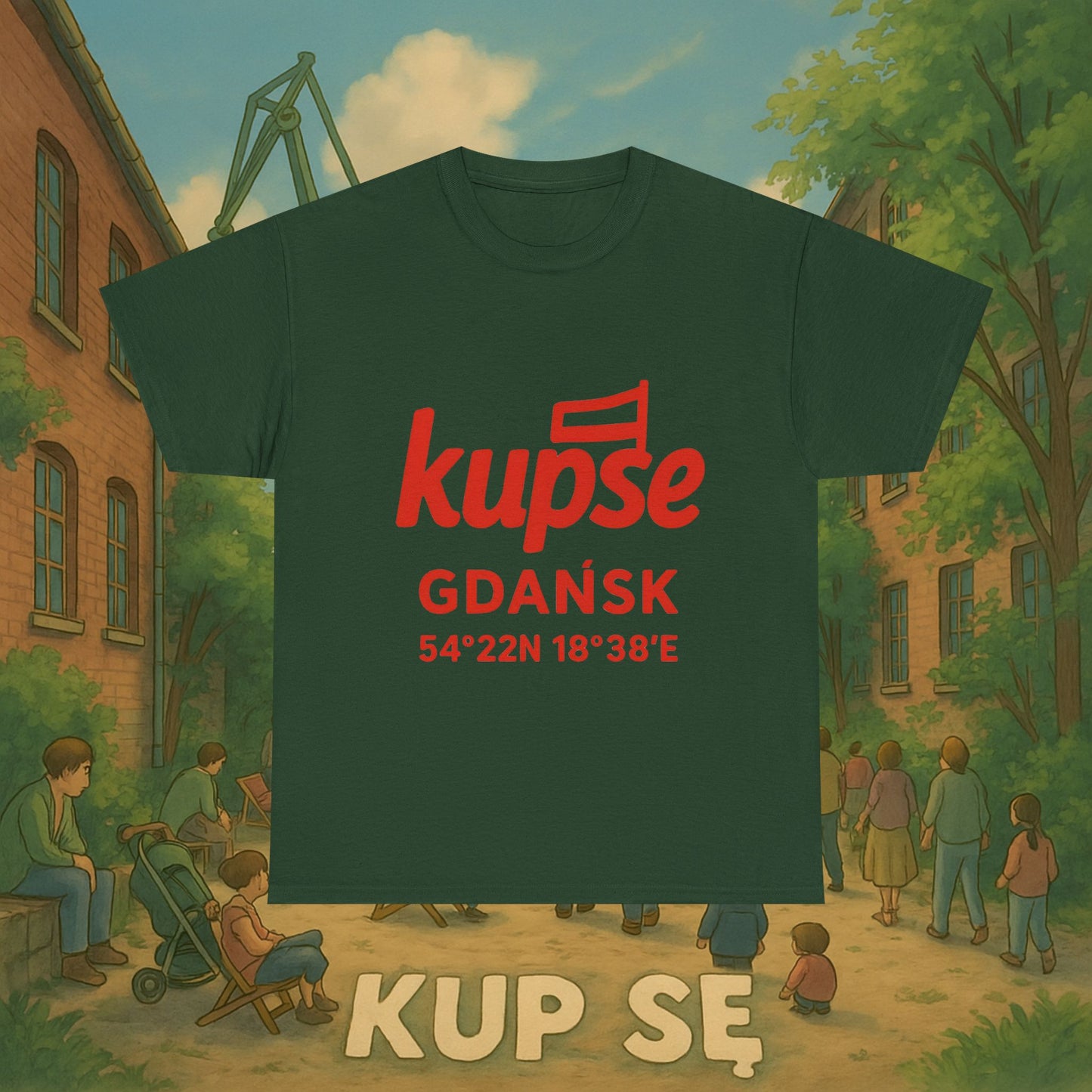 KupSe Logo Gdańsk Solidarność t-shirt - Unisex Heavy Cotton Tee