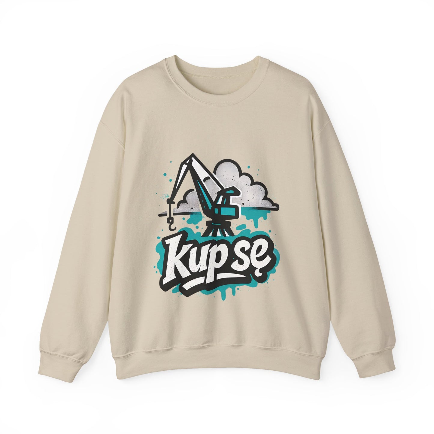 Bluza unisex z grafiką Kup Se Dźwig– klasyczny crewneck i miejski styl