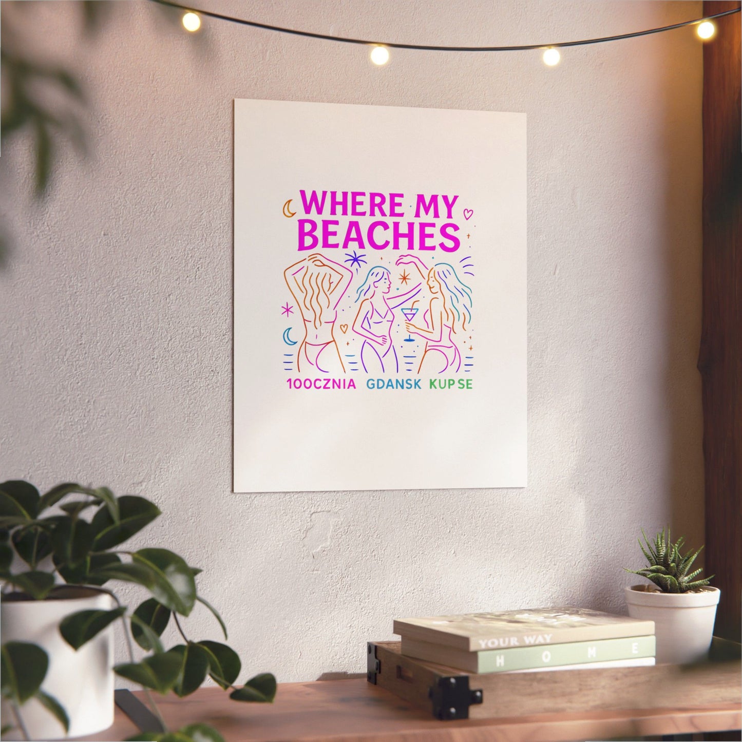 Obraz na panelu aluminiowym Where My Beaches – trwały wydruk w stylu Kup Se