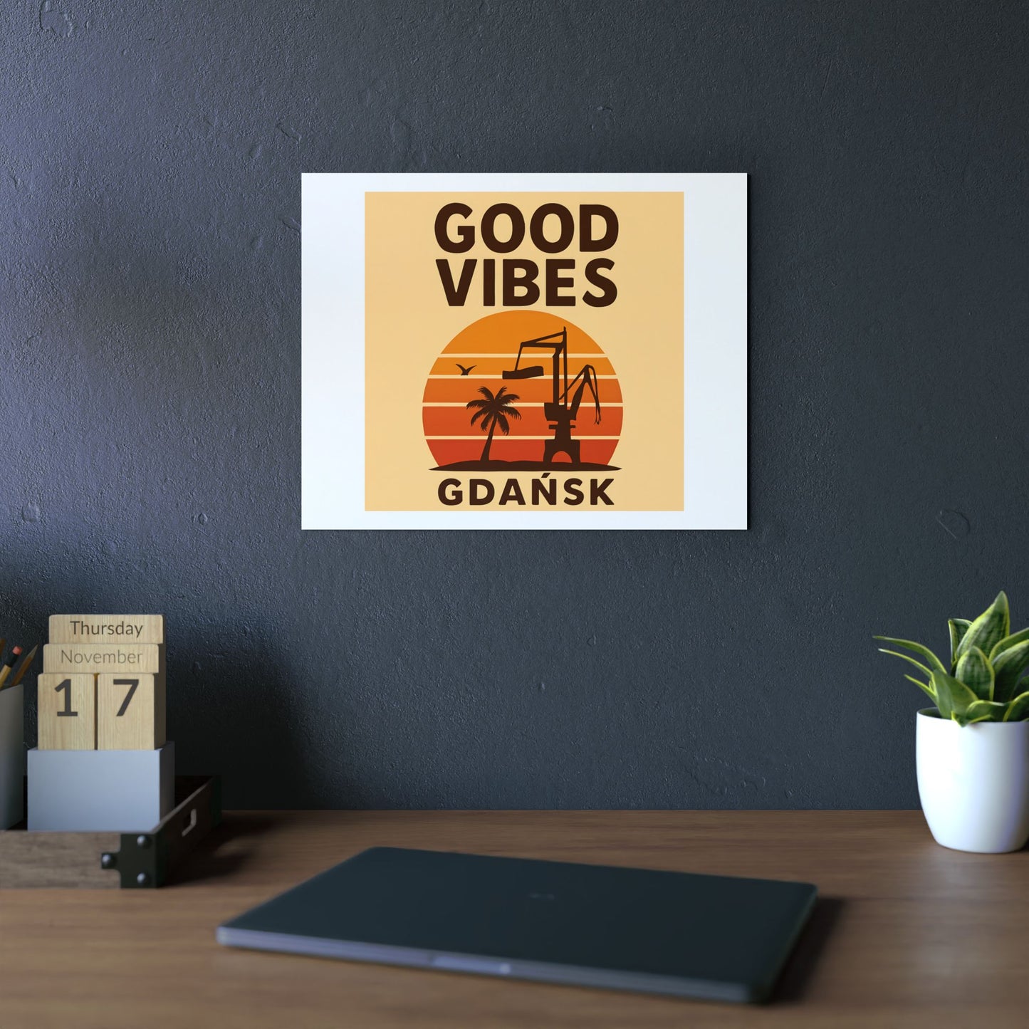 Obraz na panelu aluminiowym Good Vibes Desert – trwały wydruk w stylu Kup Se