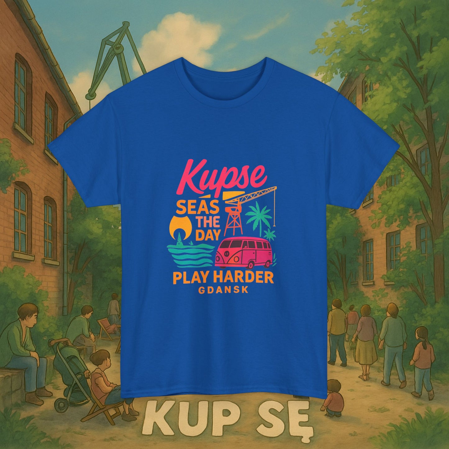 KupSe Play Harder Style t-shirt - Unisex Heavy Cotton Tee